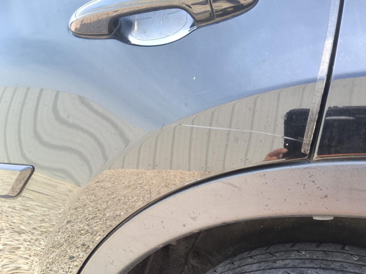 2014 Toyota Rav4 Limited Black vin: 2T3YFREV8EW093489 Damage: Left Rear Door, Heavy Scratch, 4 To 5 Inches