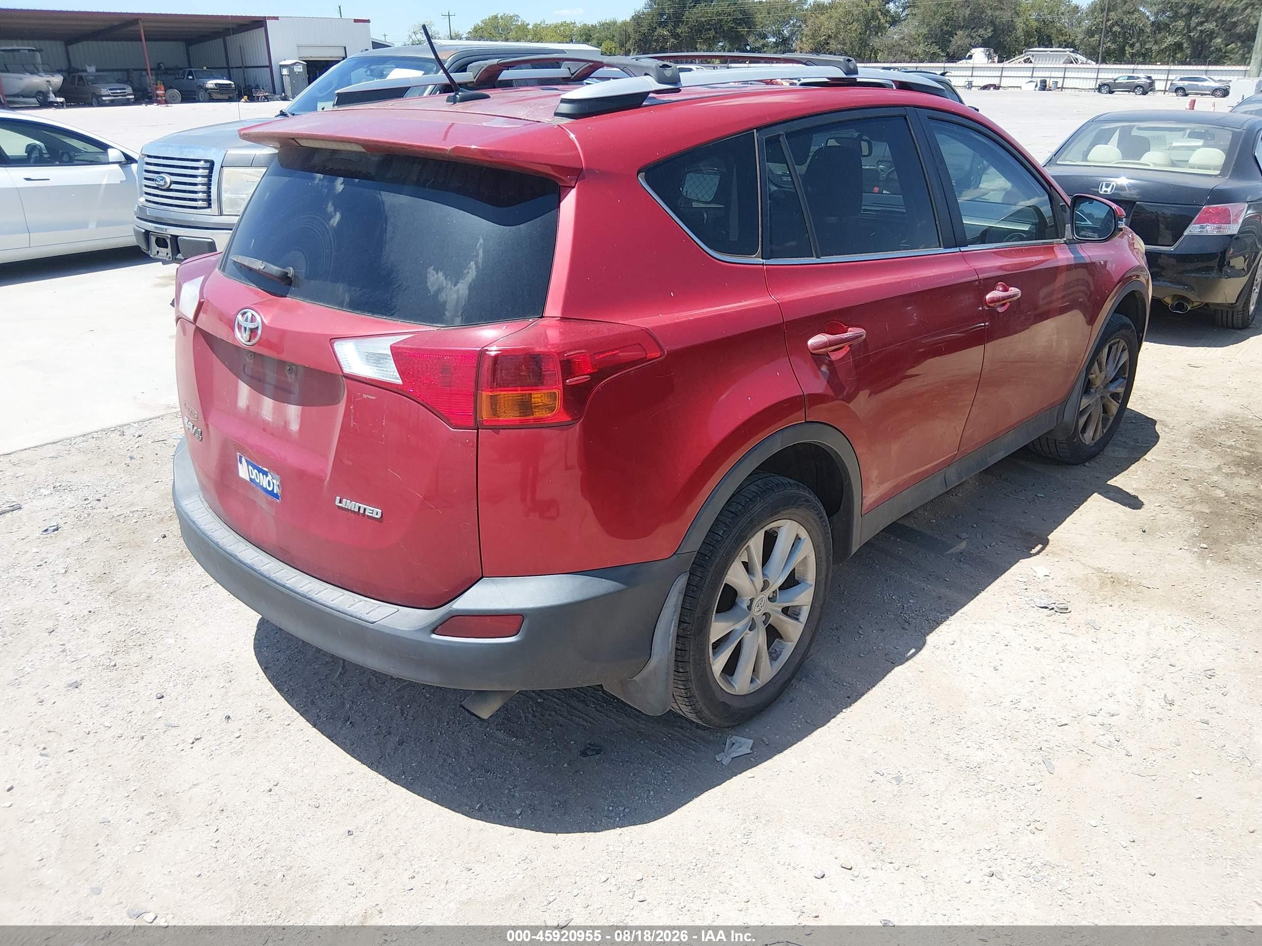 2015 Toyota Rav4 Limited Maroon vin: 2T3YFREV8FW228973