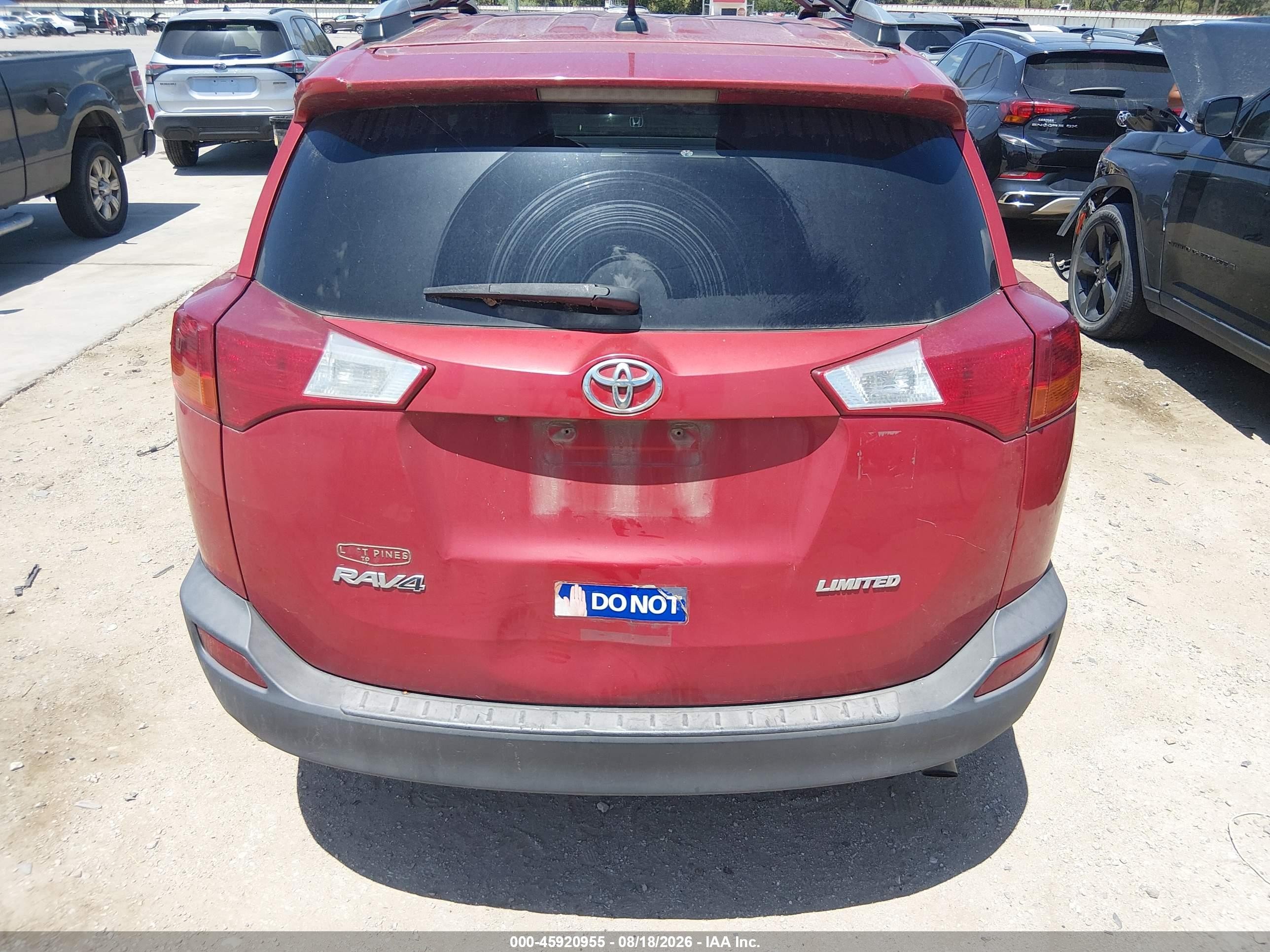 2015 Toyota Rav4 Limited Maroon vin: 2T3YFREV8FW228973