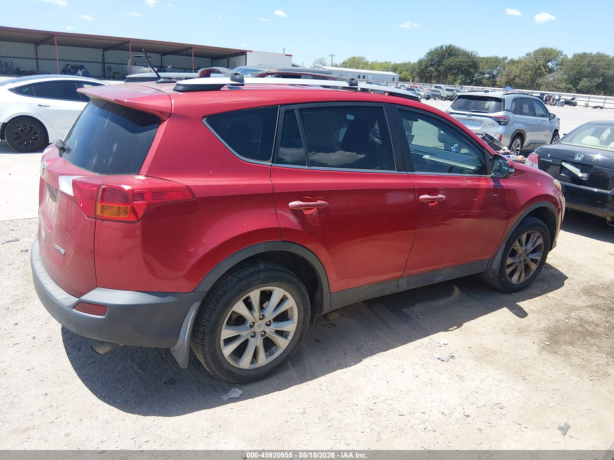 2015 Toyota Rav4 Limited Maroon vin: 2T3YFREV8FW228973