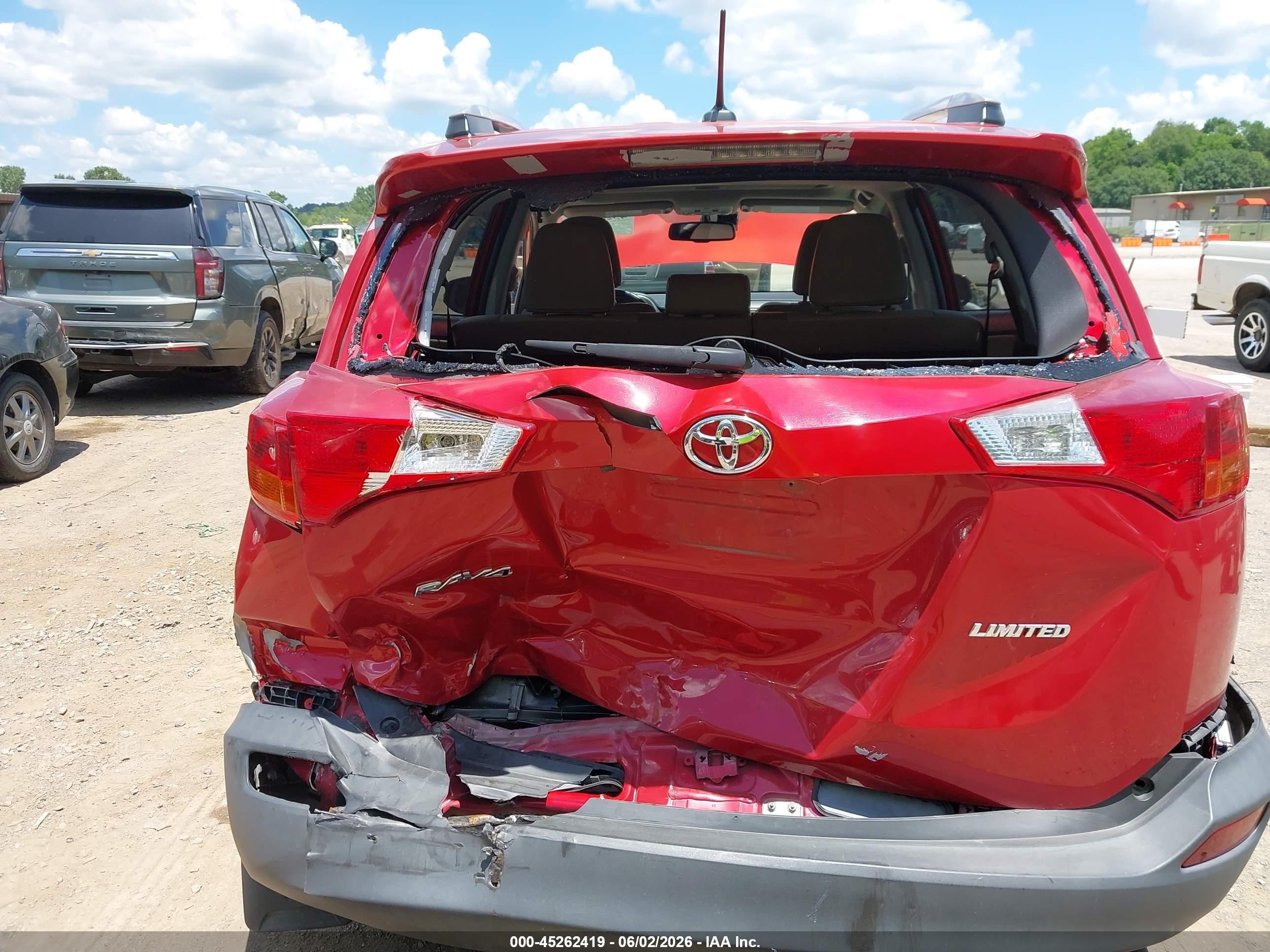 2015 Toyota Rav4 Limited Red vin: 2T3YFREV8FW230075