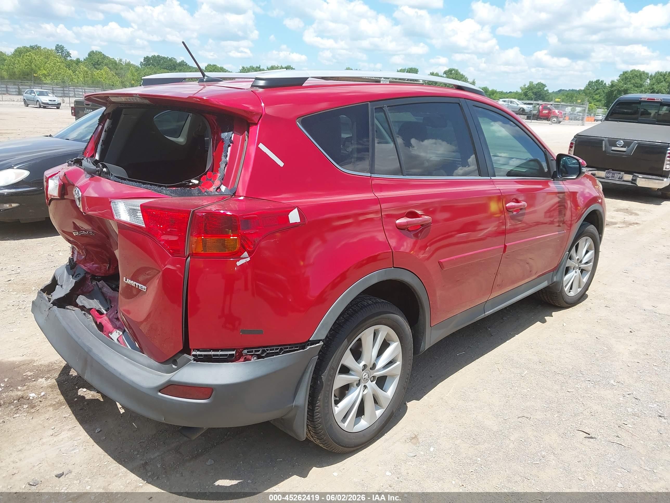 2015 Toyota Rav4 Limited Red vin: 2T3YFREV8FW230075