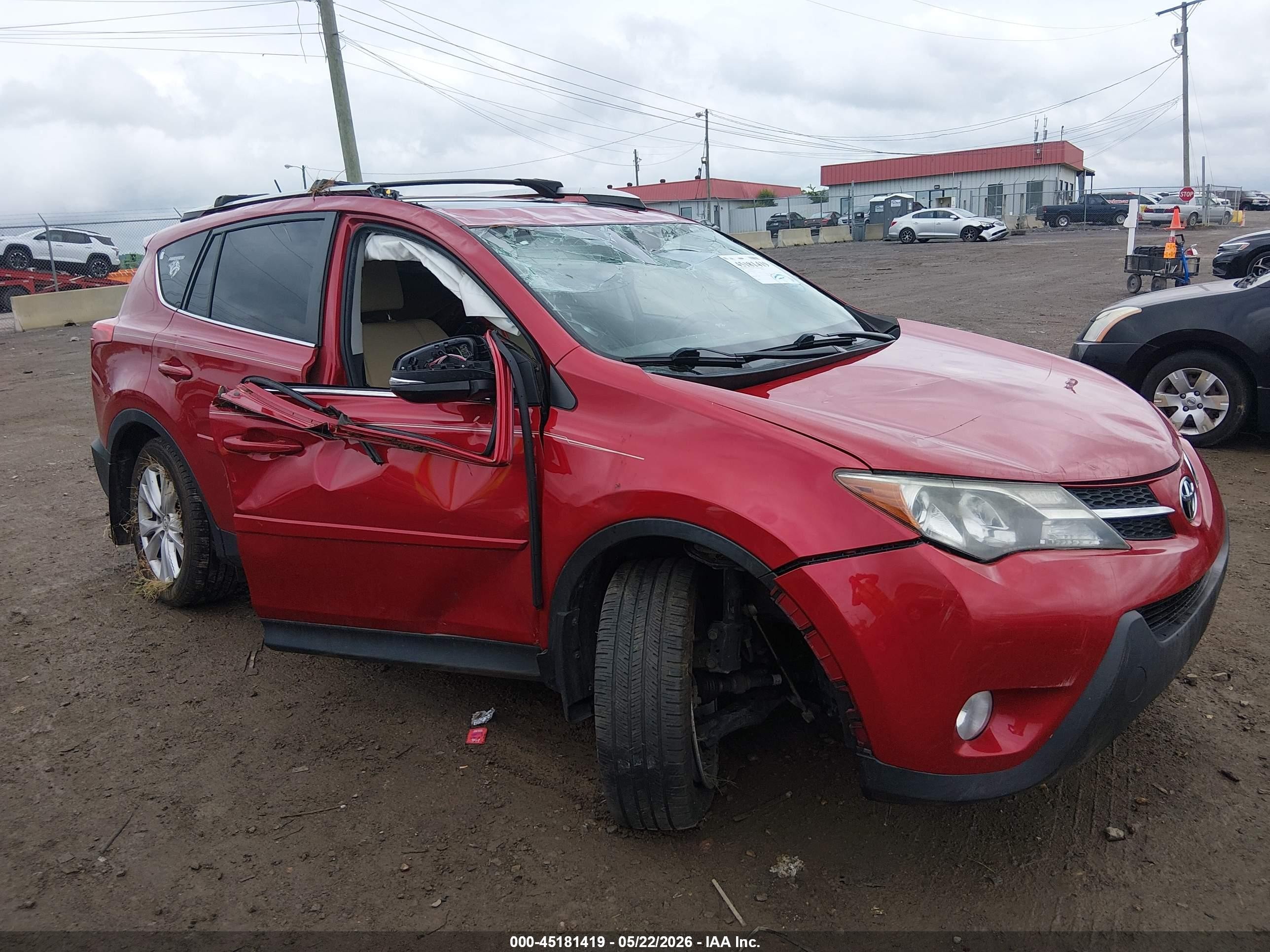 2015 Toyota Rav4 Limited Red vin: 2T3YFREV8FW233610
