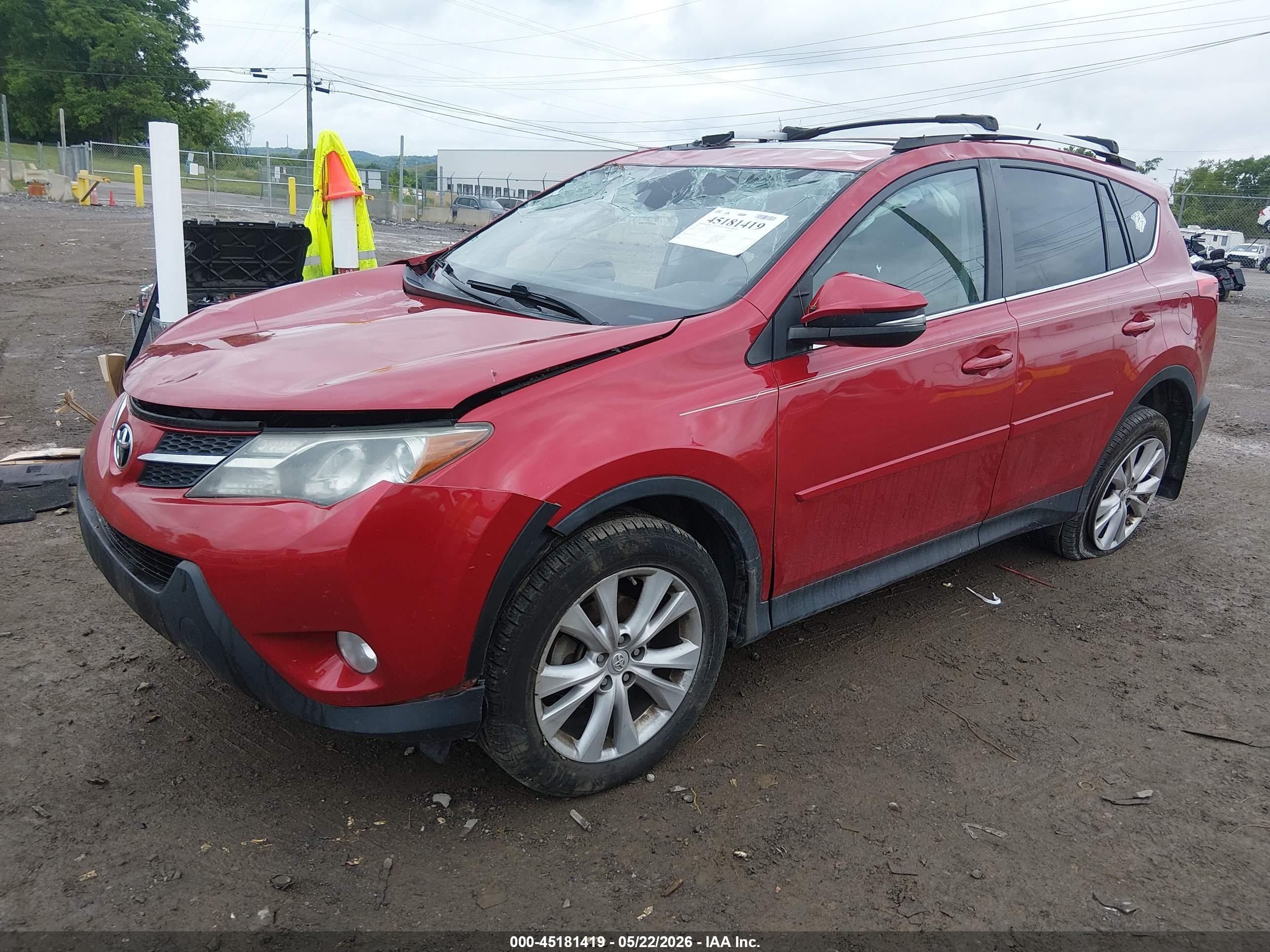 2015 Toyota Rav4 Limited Red vin: 2T3YFREV8FW233610