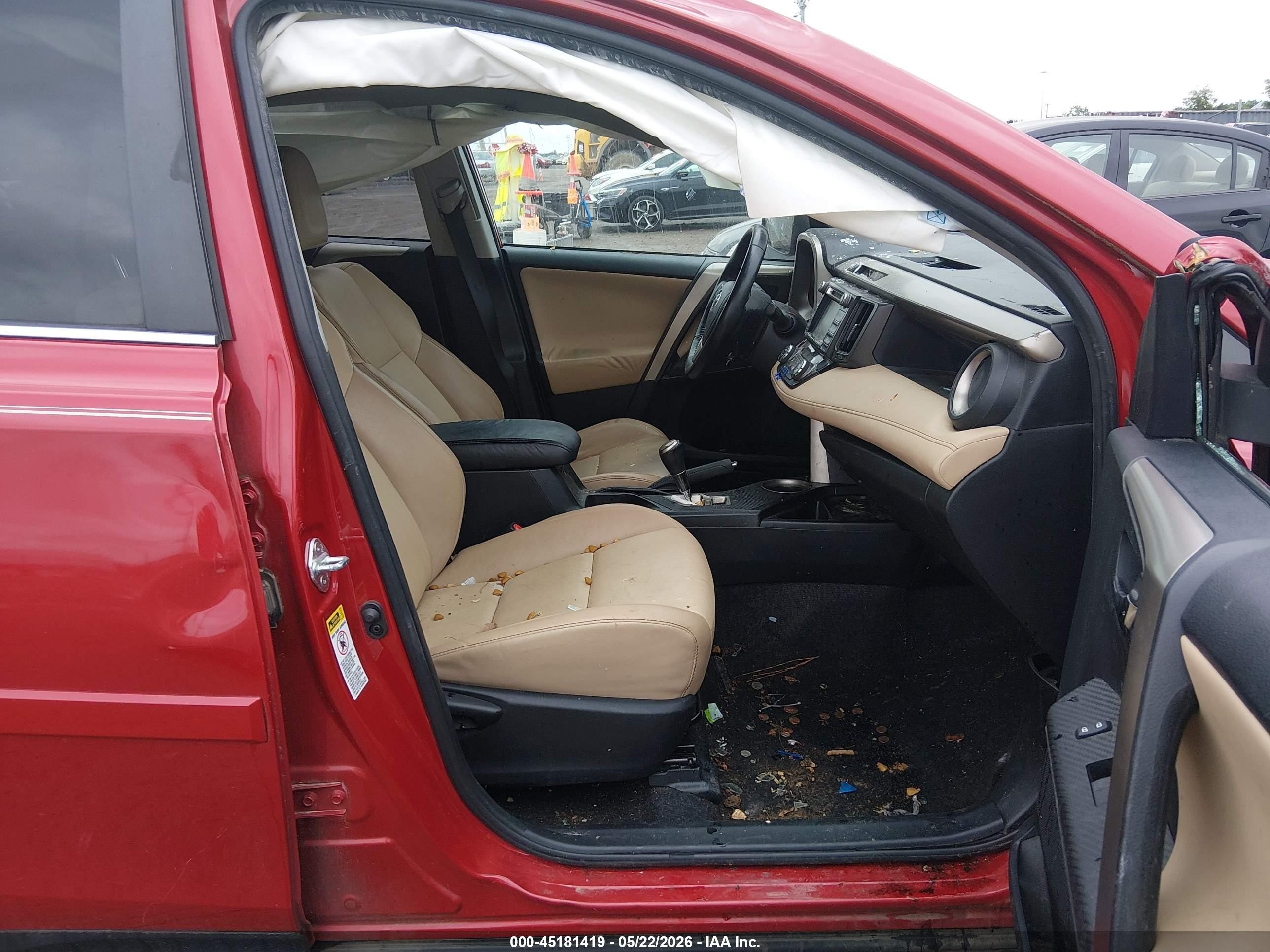 2015 Toyota Rav4 Limited Red vin: 2T3YFREV8FW233610