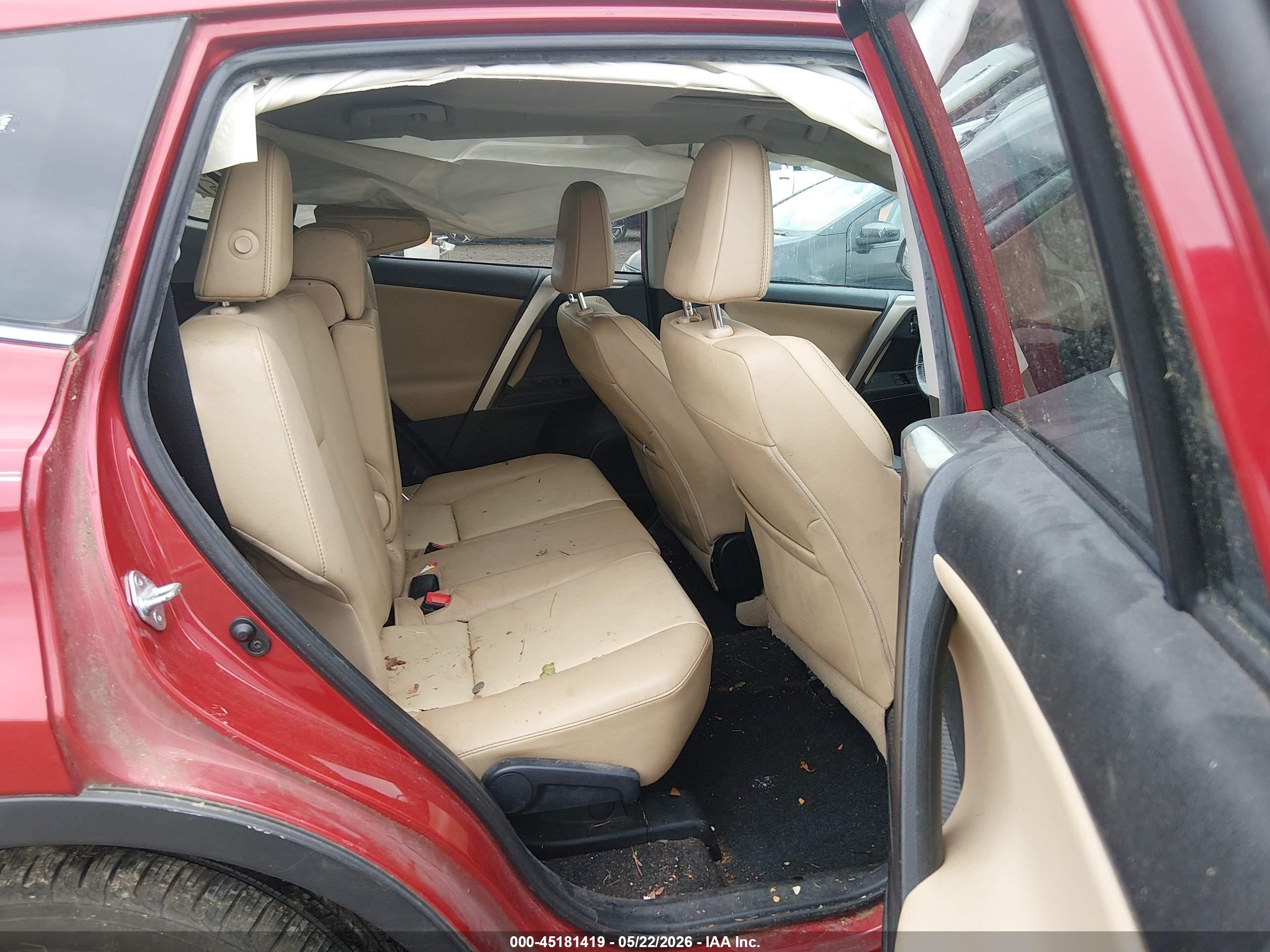 2015 Toyota Rav4 Limited Red vin: 2T3YFREV8FW233610