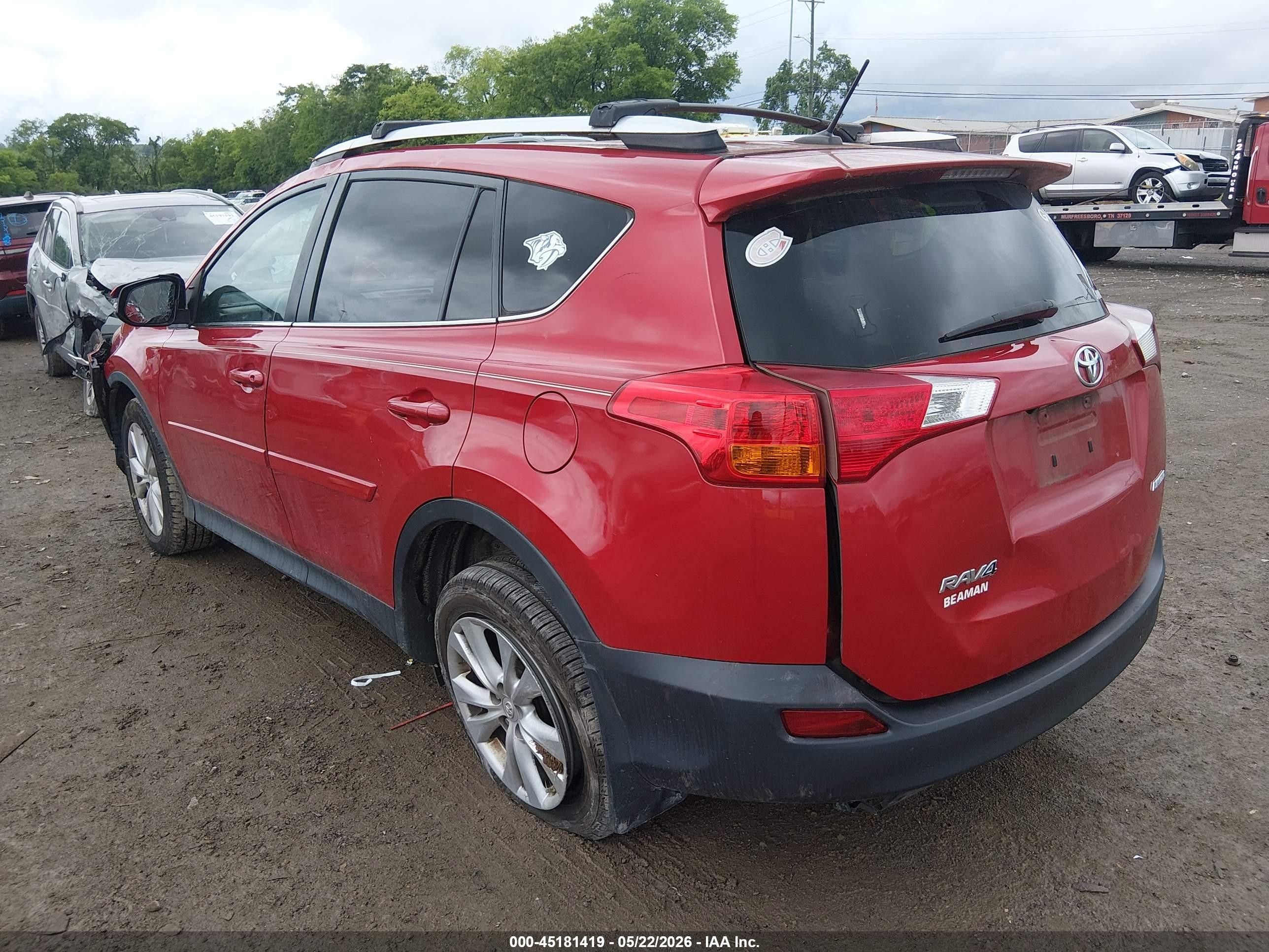 2015 Toyota Rav4 Limited Red vin: 2T3YFREV8FW233610