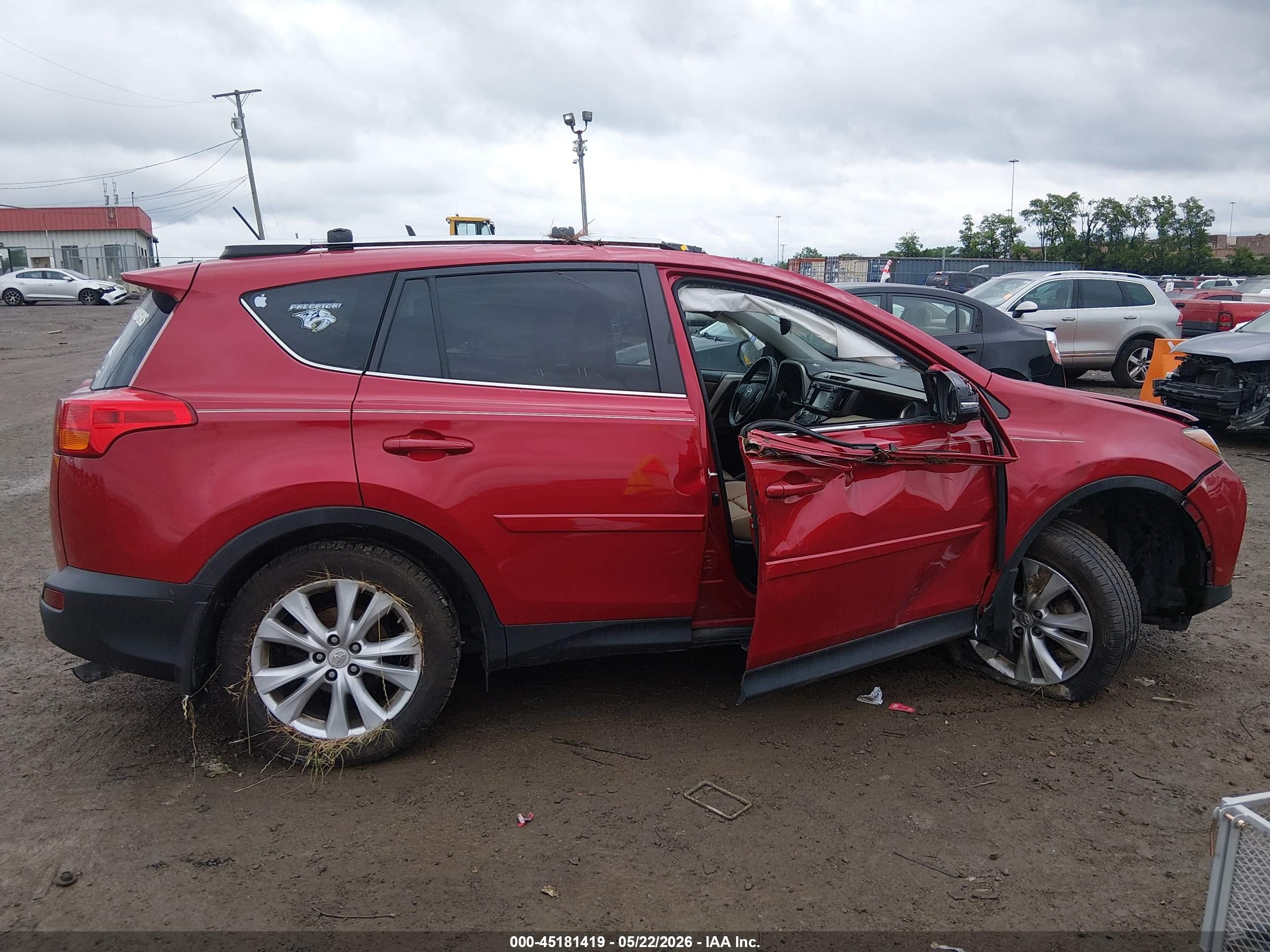 2015 Toyota Rav4 Limited Red vin: 2T3YFREV8FW233610