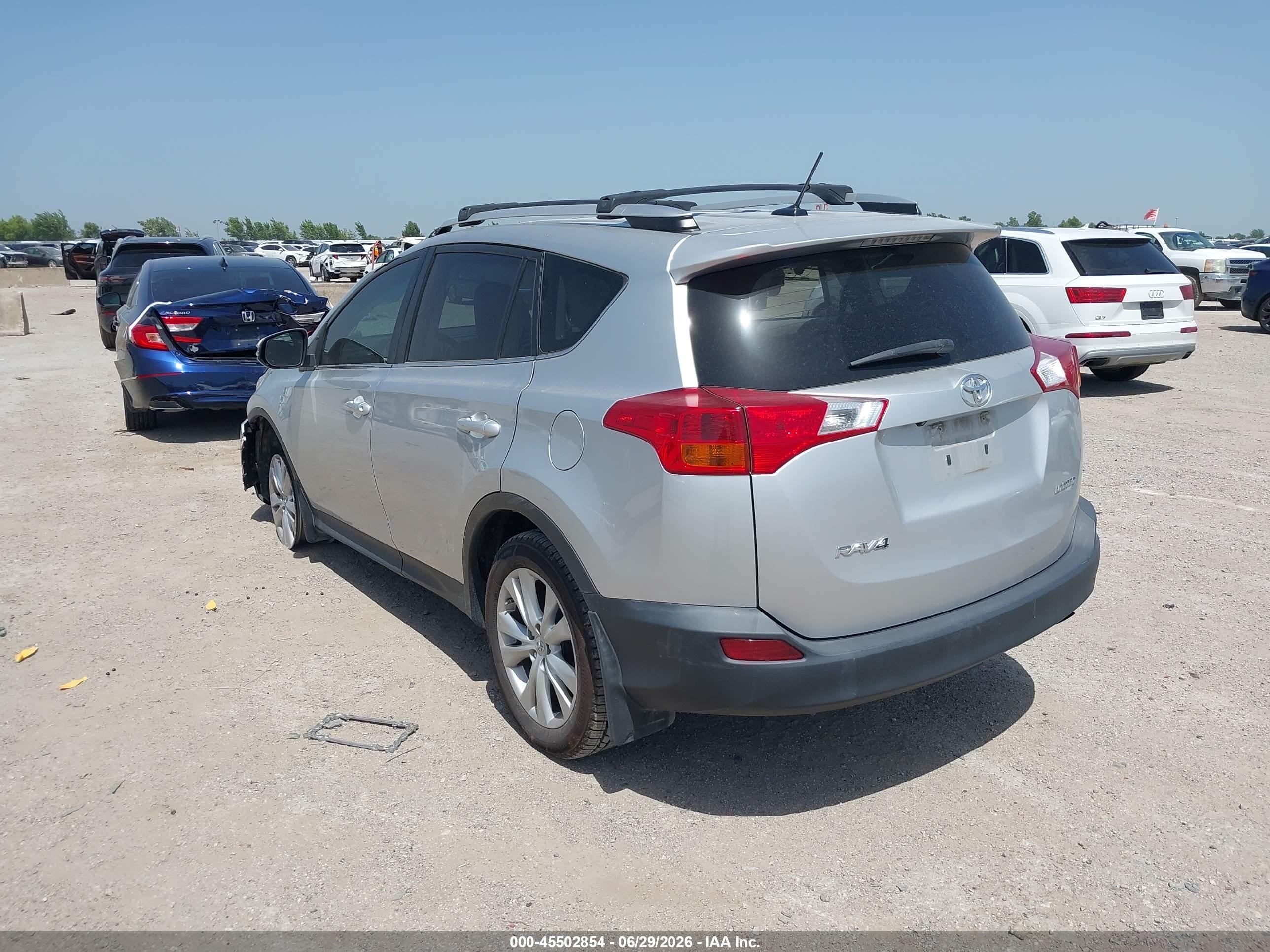 2013 Toyota Rav4 Limited Silver vin: 2T3YFREV9DW015348