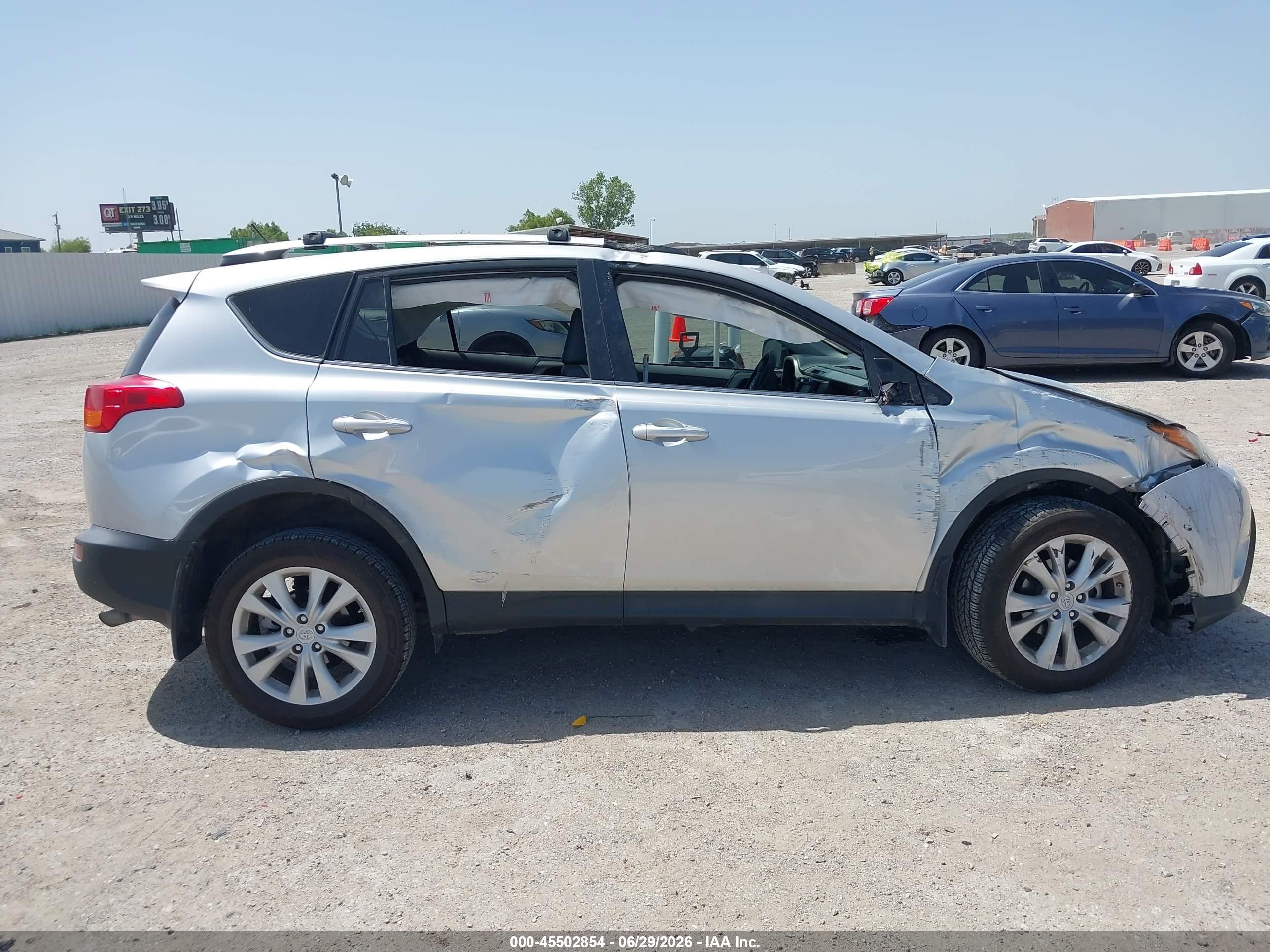 2013 Toyota Rav4 Limited Silver vin: 2T3YFREV9DW015348