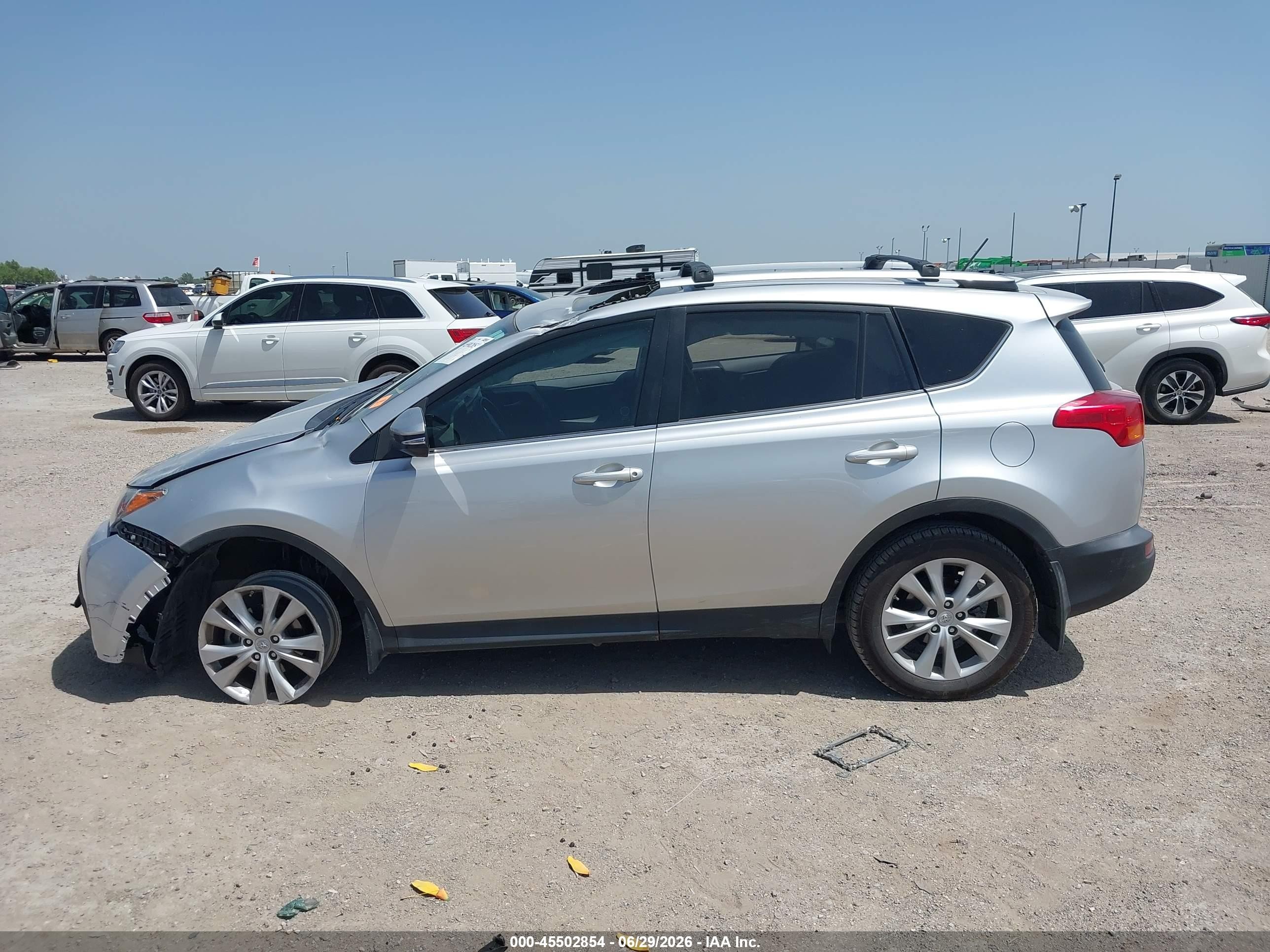 2013 Toyota Rav4 Limited Silver vin: 2T3YFREV9DW015348