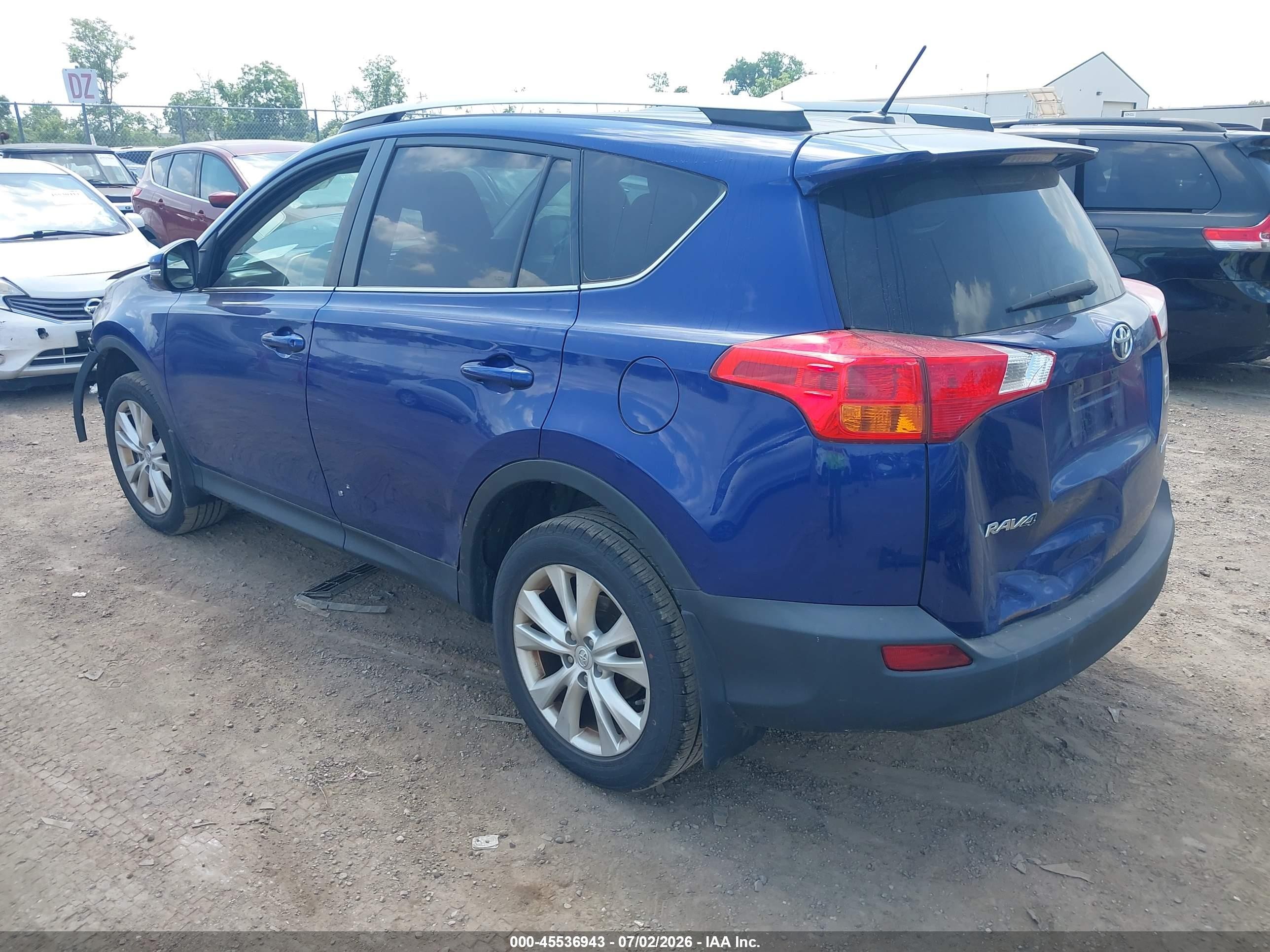 2014 Toyota Rav4 Limited Blue vin: 2T3YFREV9EW095011