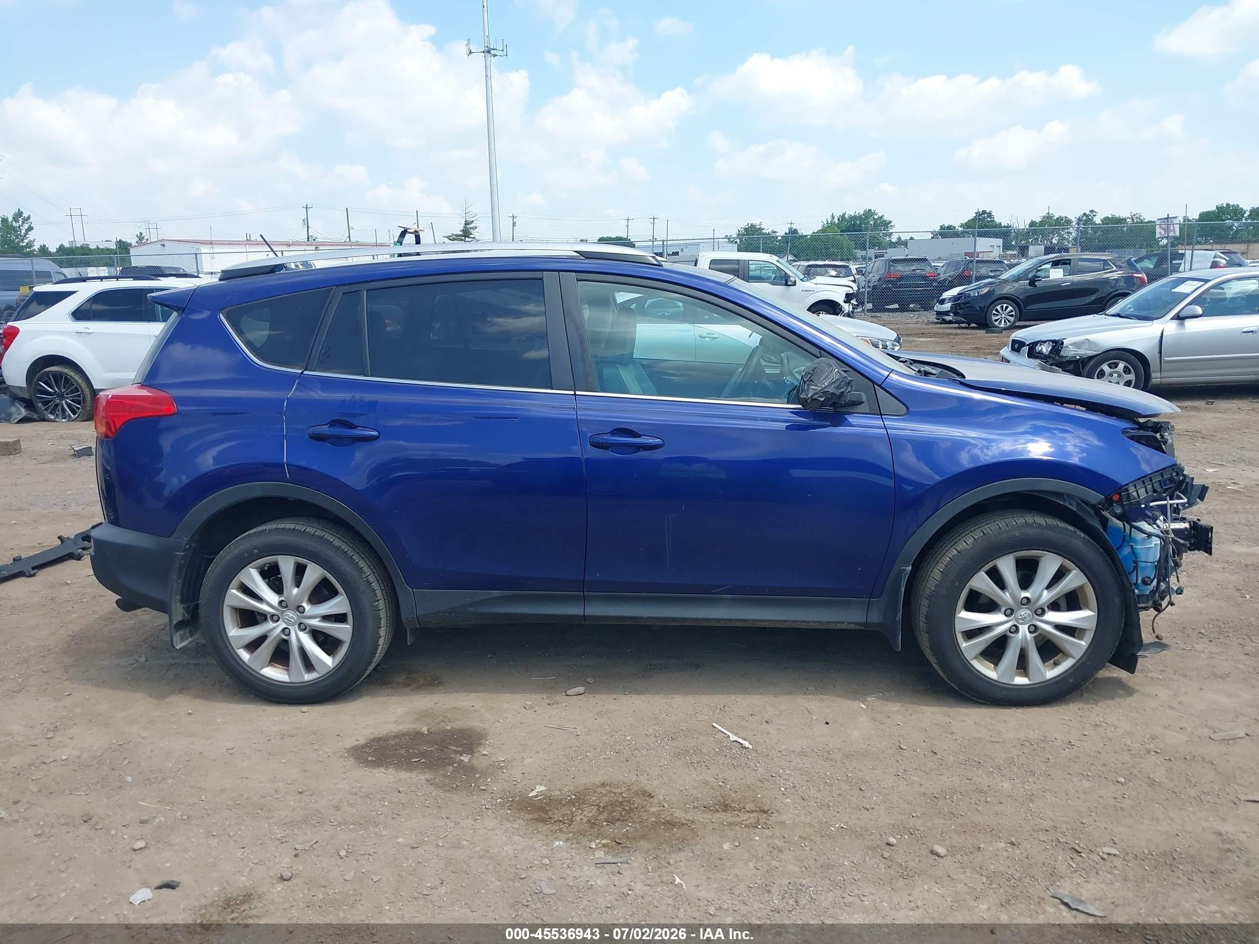 2014 Toyota Rav4 Limited Blue vin: 2T3YFREV9EW095011