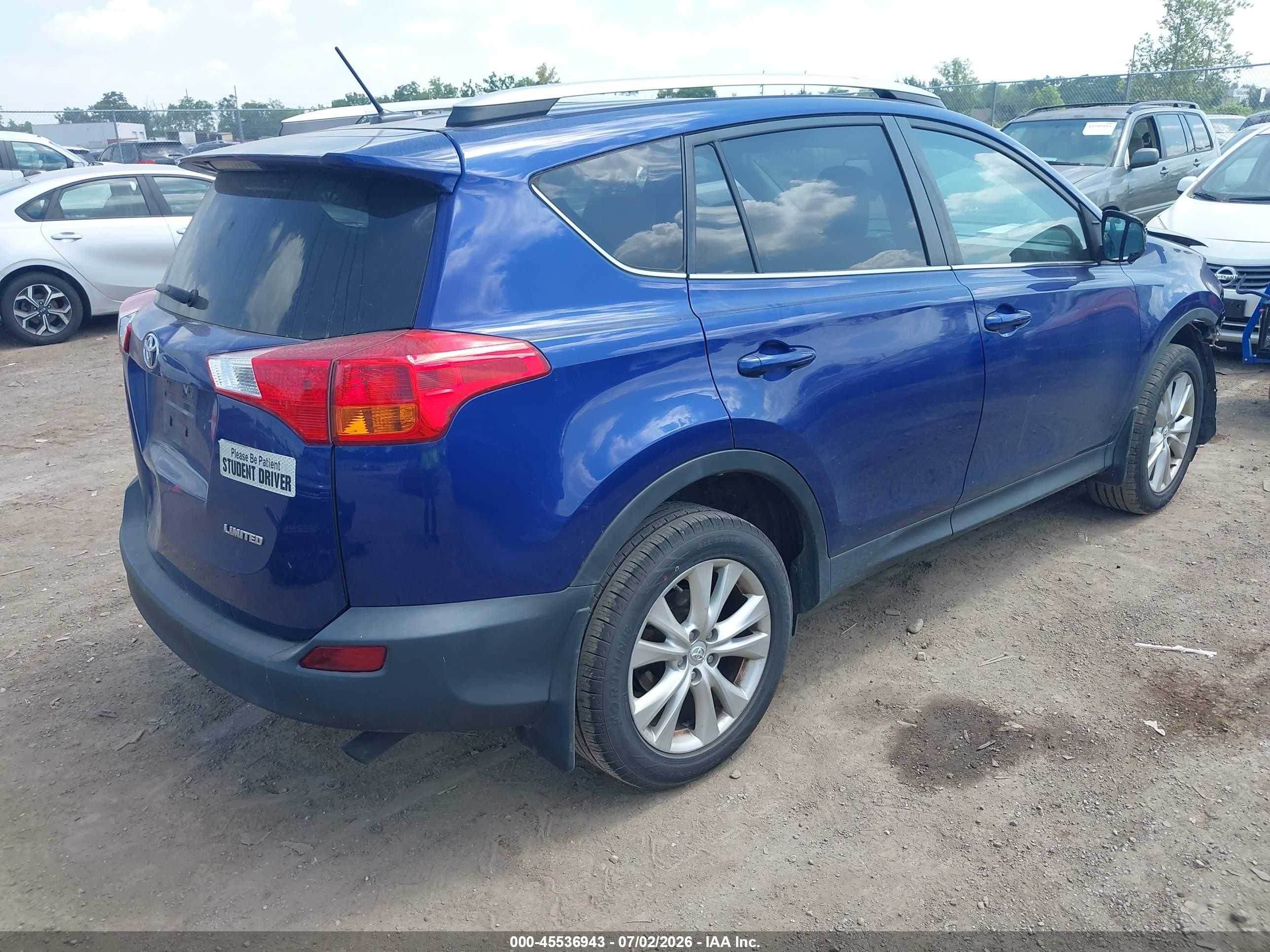 2014 Toyota Rav4 Limited Blue vin: 2T3YFREV9EW095011