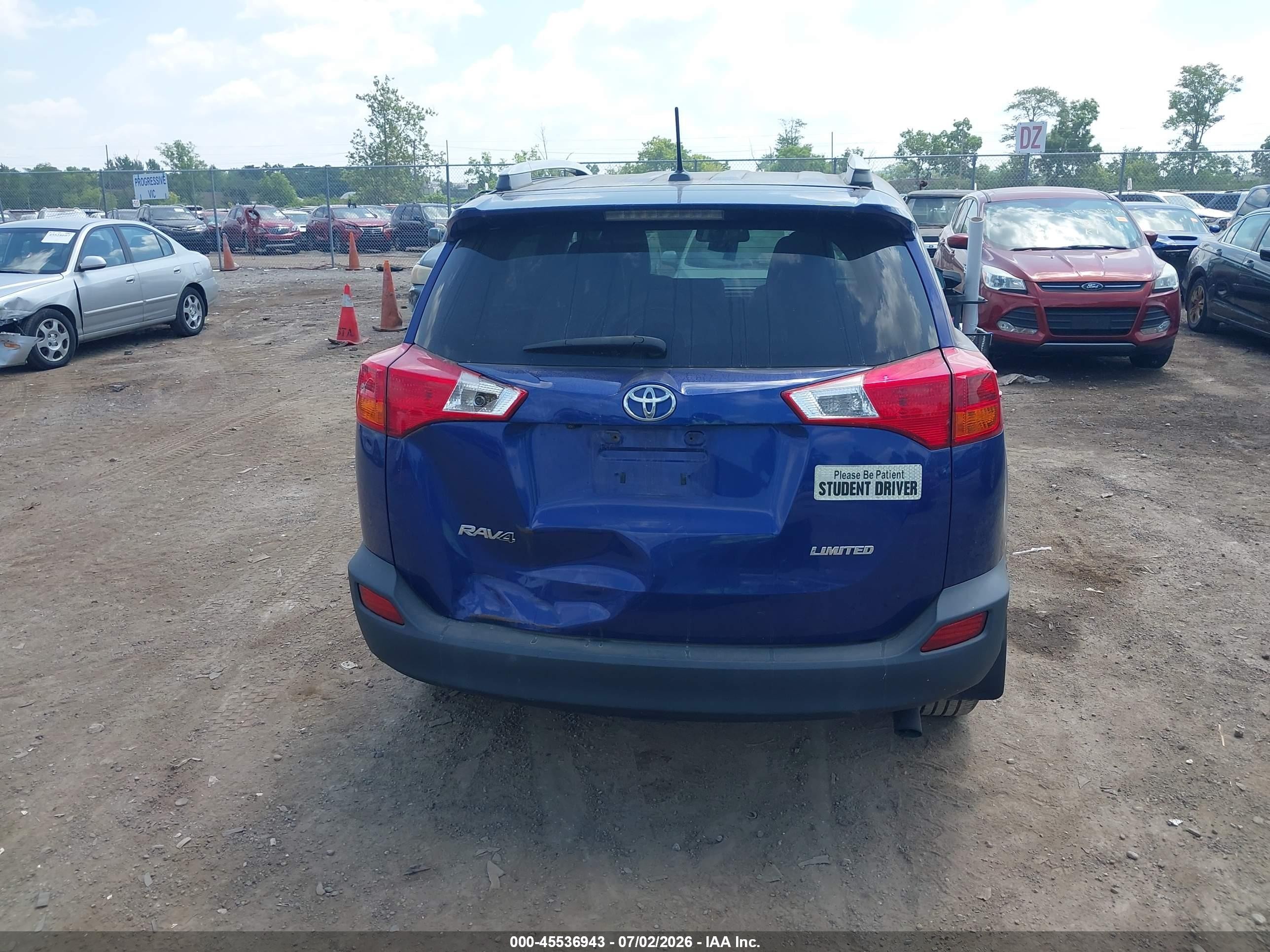 2014 Toyota Rav4 Limited Blue vin: 2T3YFREV9EW095011