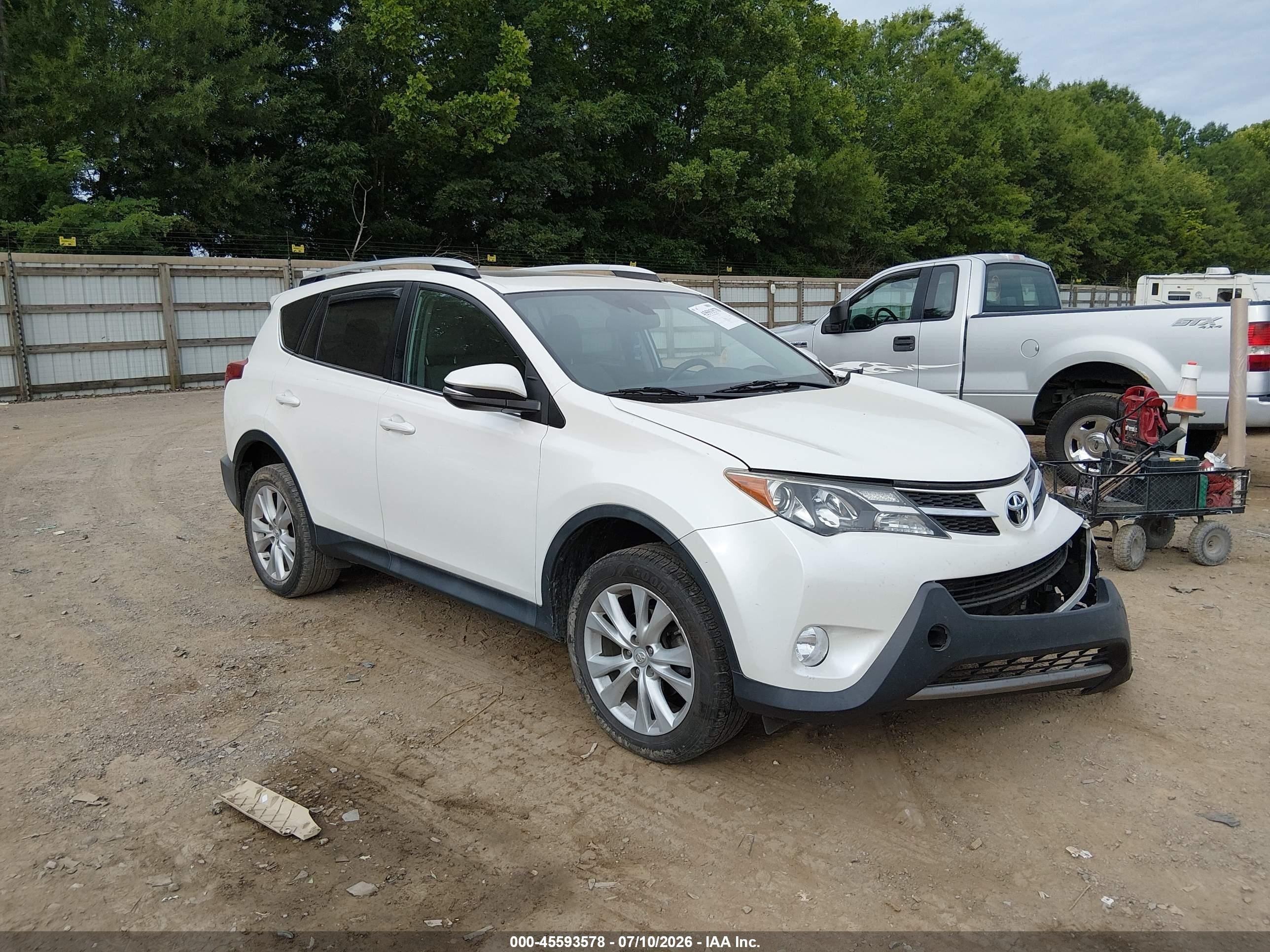 2014 Toyota Rav4 Limited White vin: 2T3YFREV9EW110185