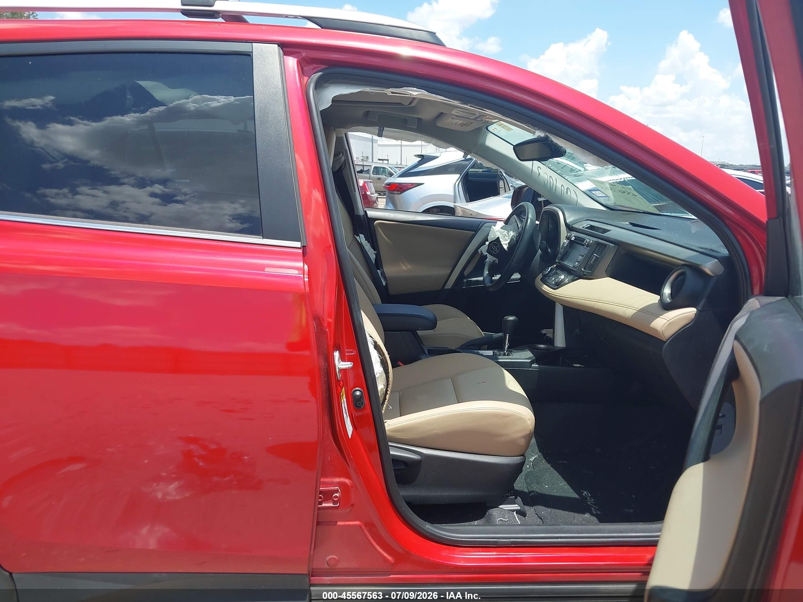 2015 Toyota Rav4 Limited Красный vin: 2T3YFREV9FW227301