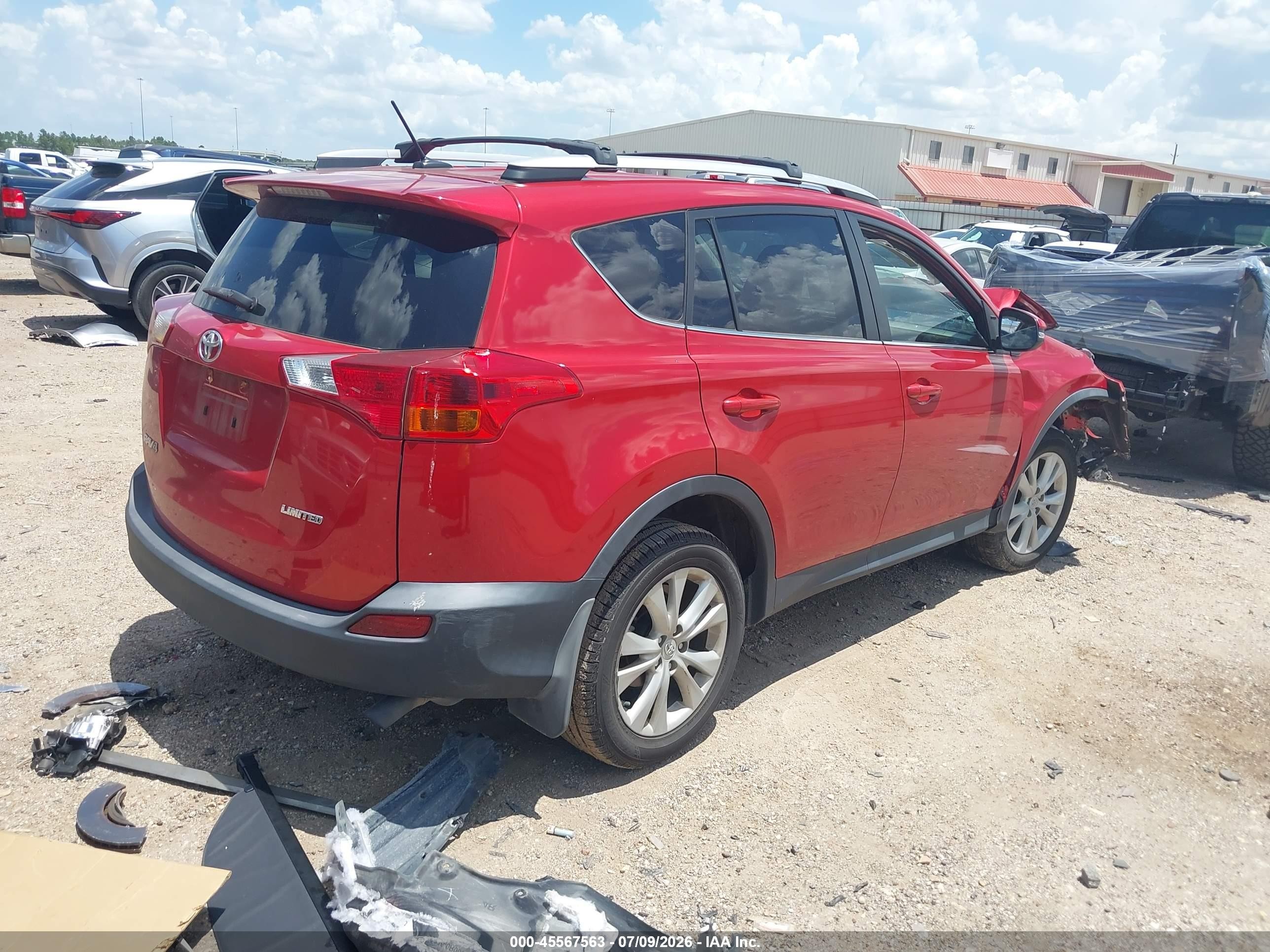 2015 Toyota Rav4 Limited Красный vin: 2T3YFREV9FW227301