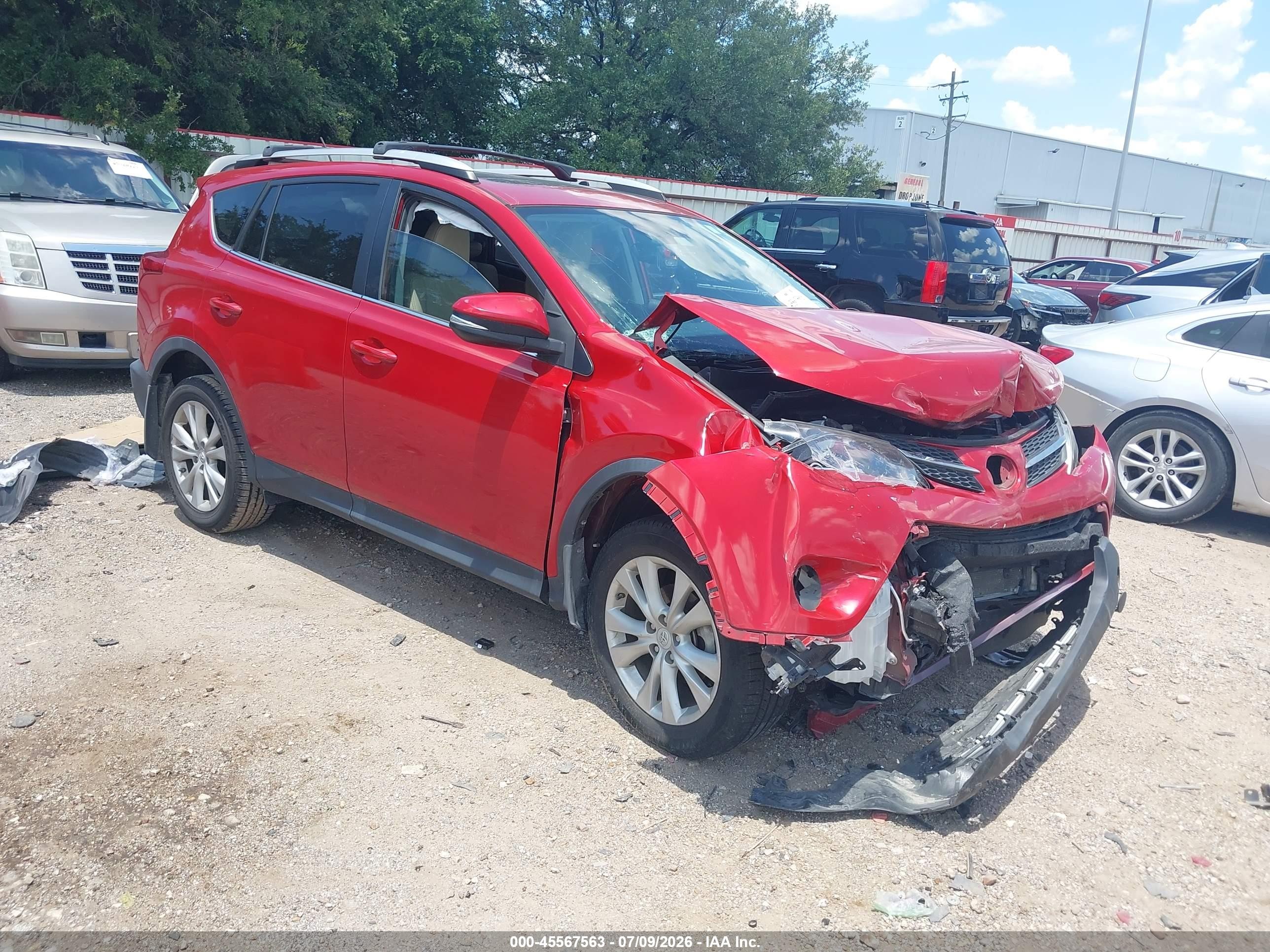 2015 Toyota Rav4 Limited Red vin: 2T3YFREV9FW227301