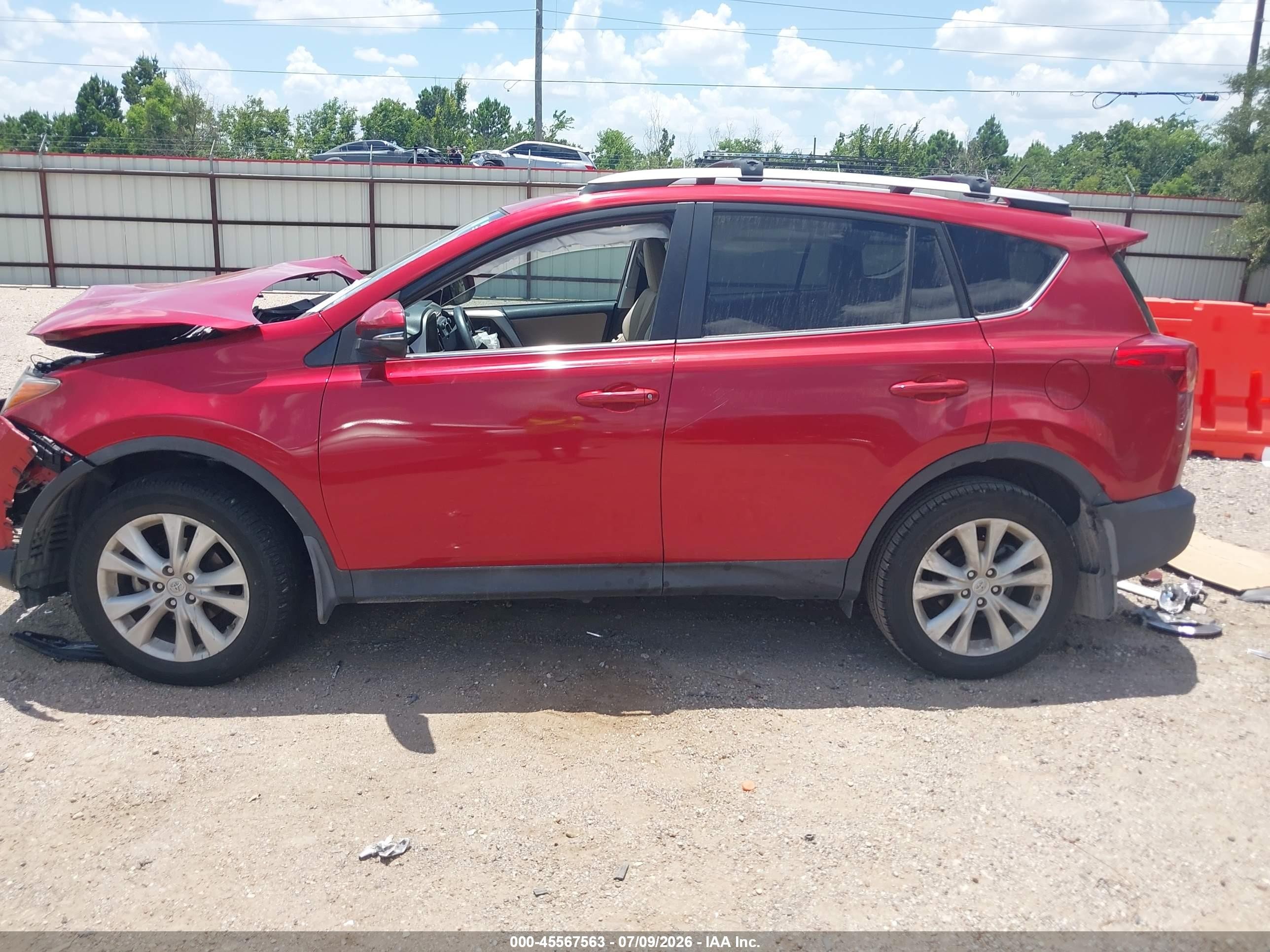 2015 Toyota Rav4 Limited Красный vin: 2T3YFREV9FW227301