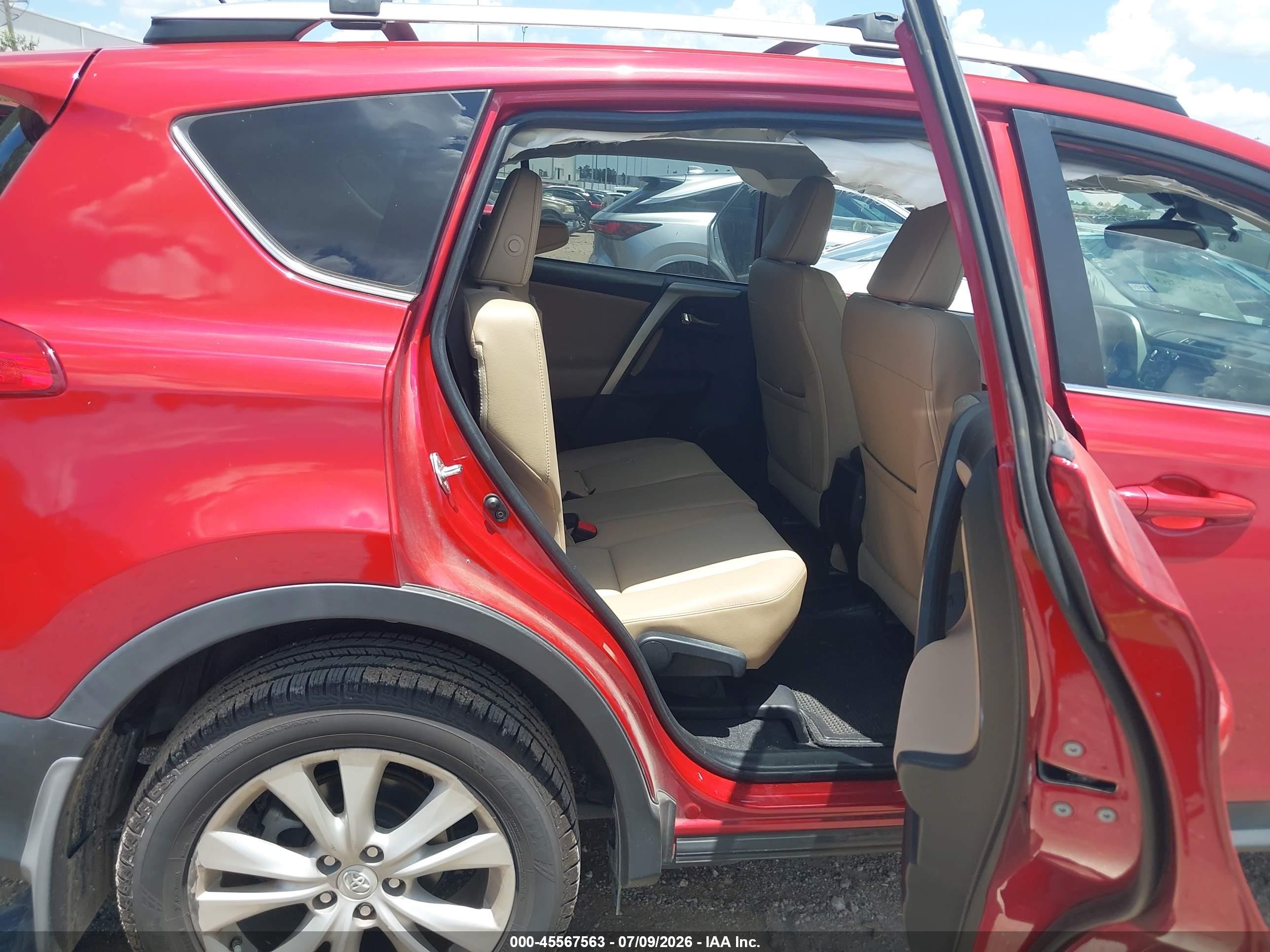 2015 Toyota Rav4 Limited Красный vin: 2T3YFREV9FW227301