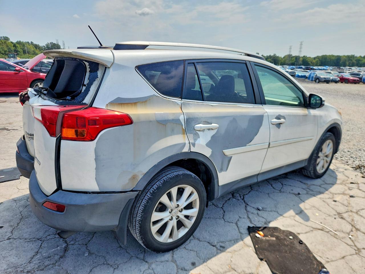 2013 Toyota Rav4 Limited White vin: 2T3YFREVXDW017223