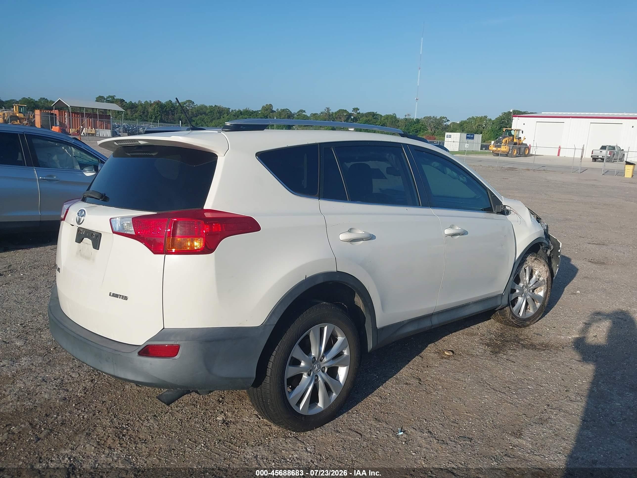 2014 Toyota Rav4 Limited White vin: 2T3YFREVXEW099035