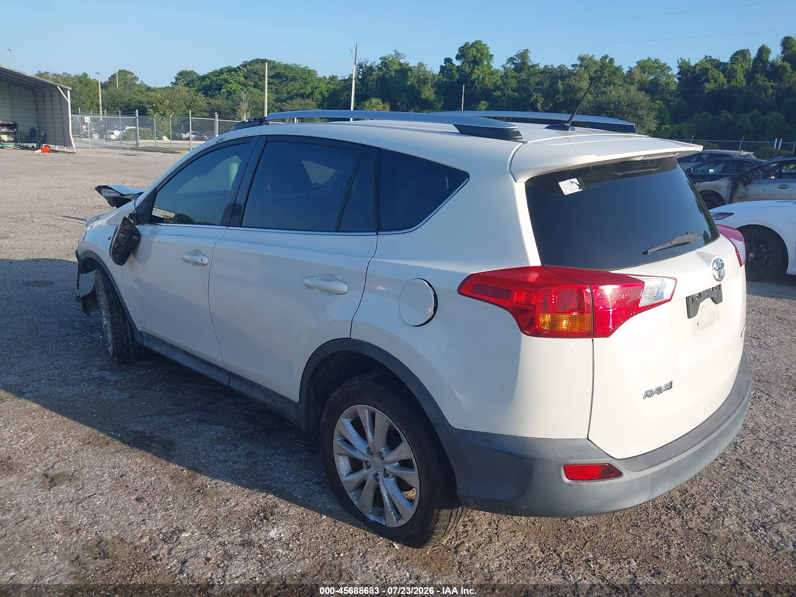 2014 Toyota Rav4 Limited White vin: 2T3YFREVXEW099035