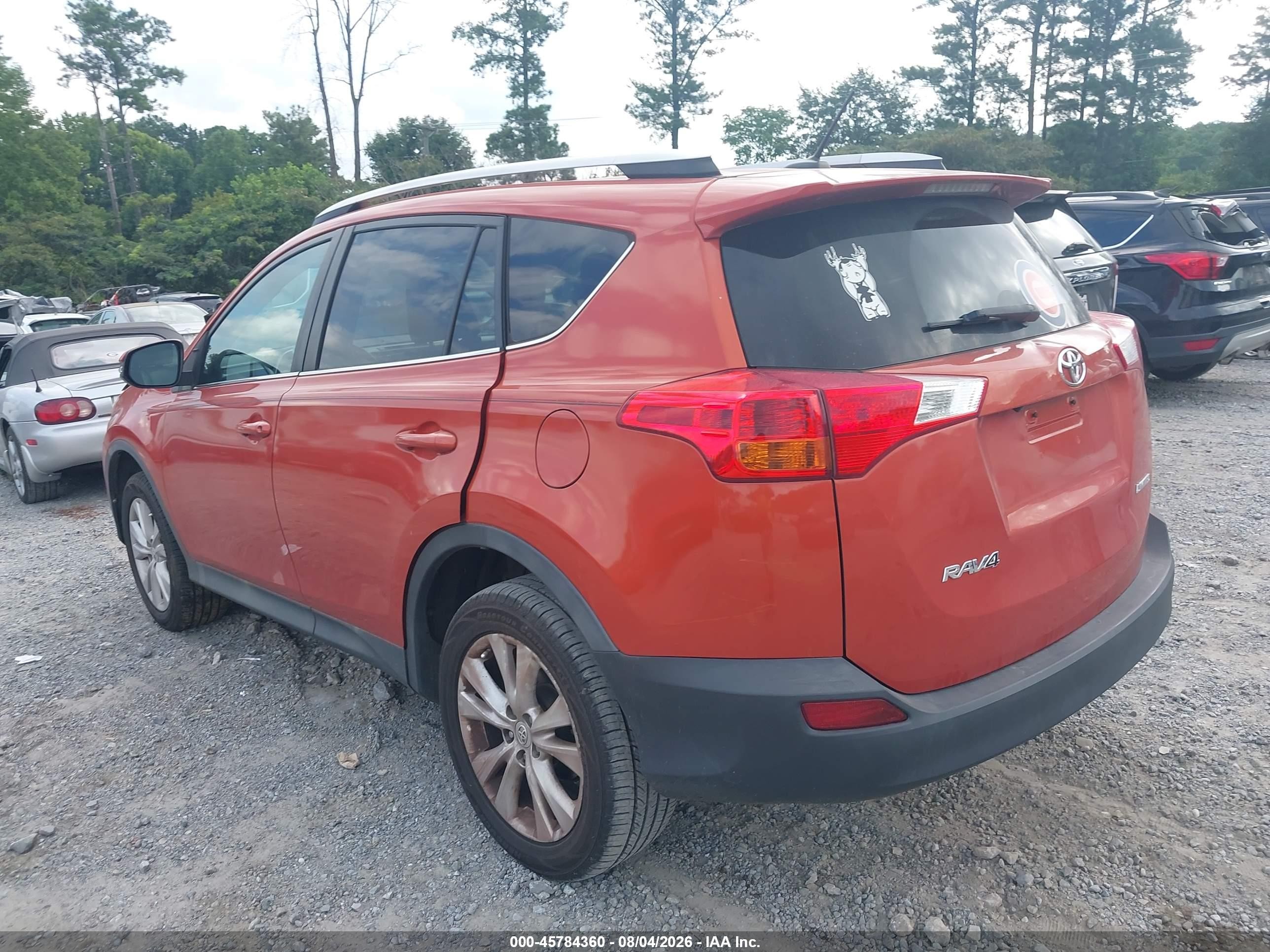 2015 Toyota Rav4 Limited Orange vin: 2T3YFREVXFW219787