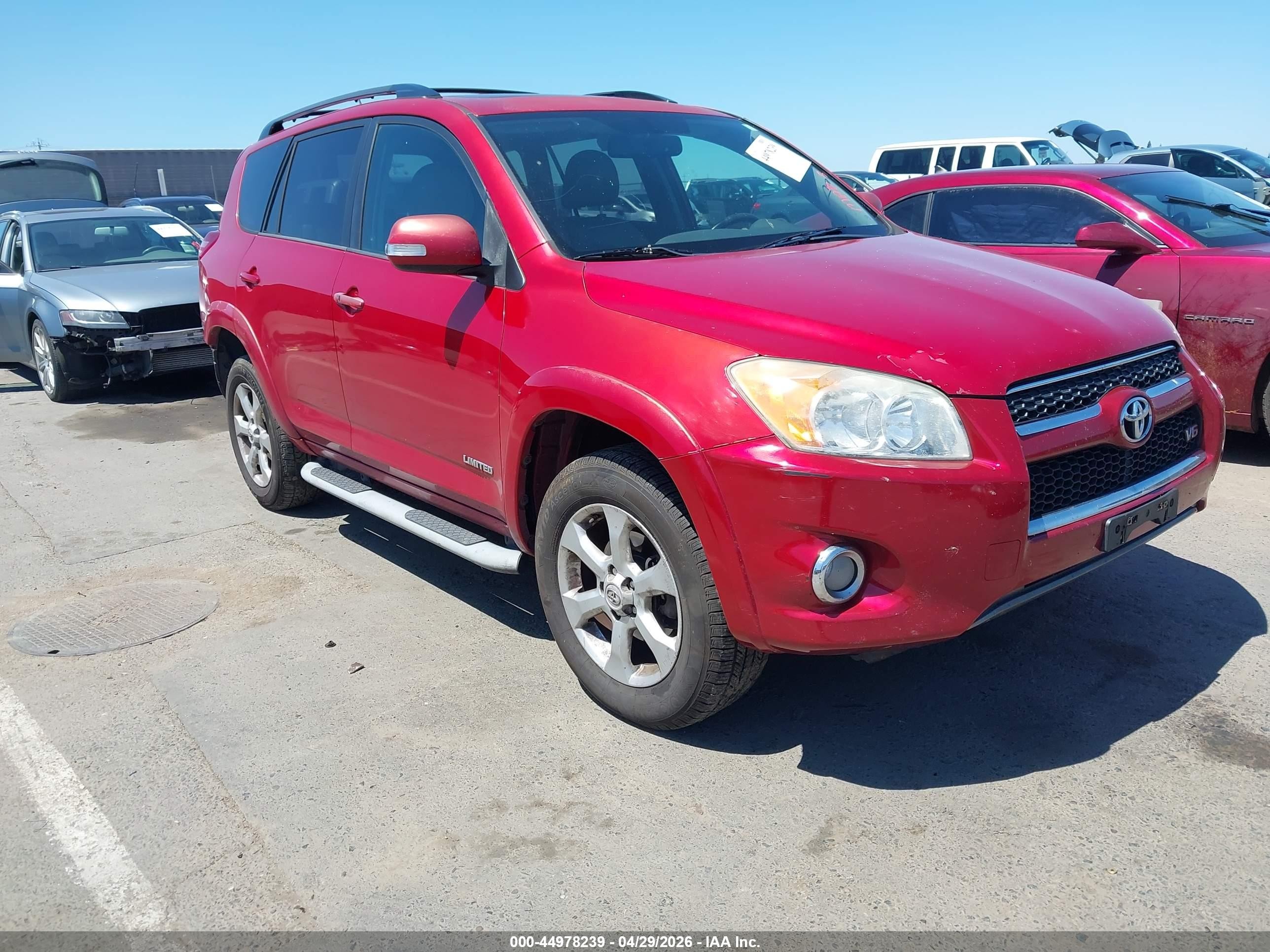2010 Toyota Rav4 Limited V6 Red vin: 2T3YK4DV2AW008804