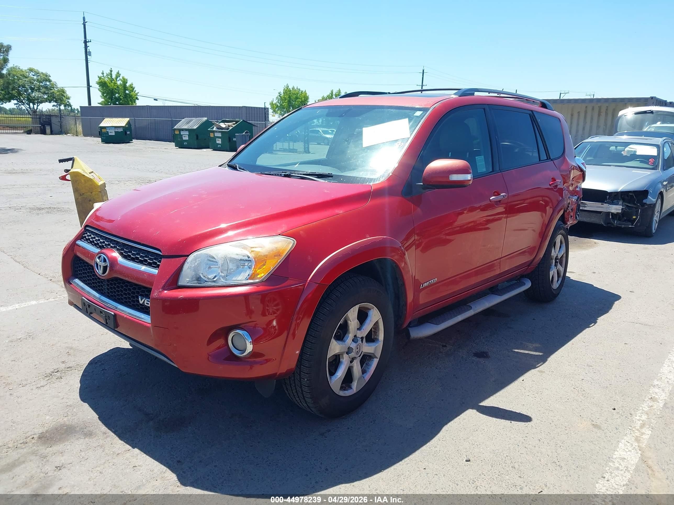 2010 Toyota Rav4 Limited V6 Red vin: 2T3YK4DV2AW008804
