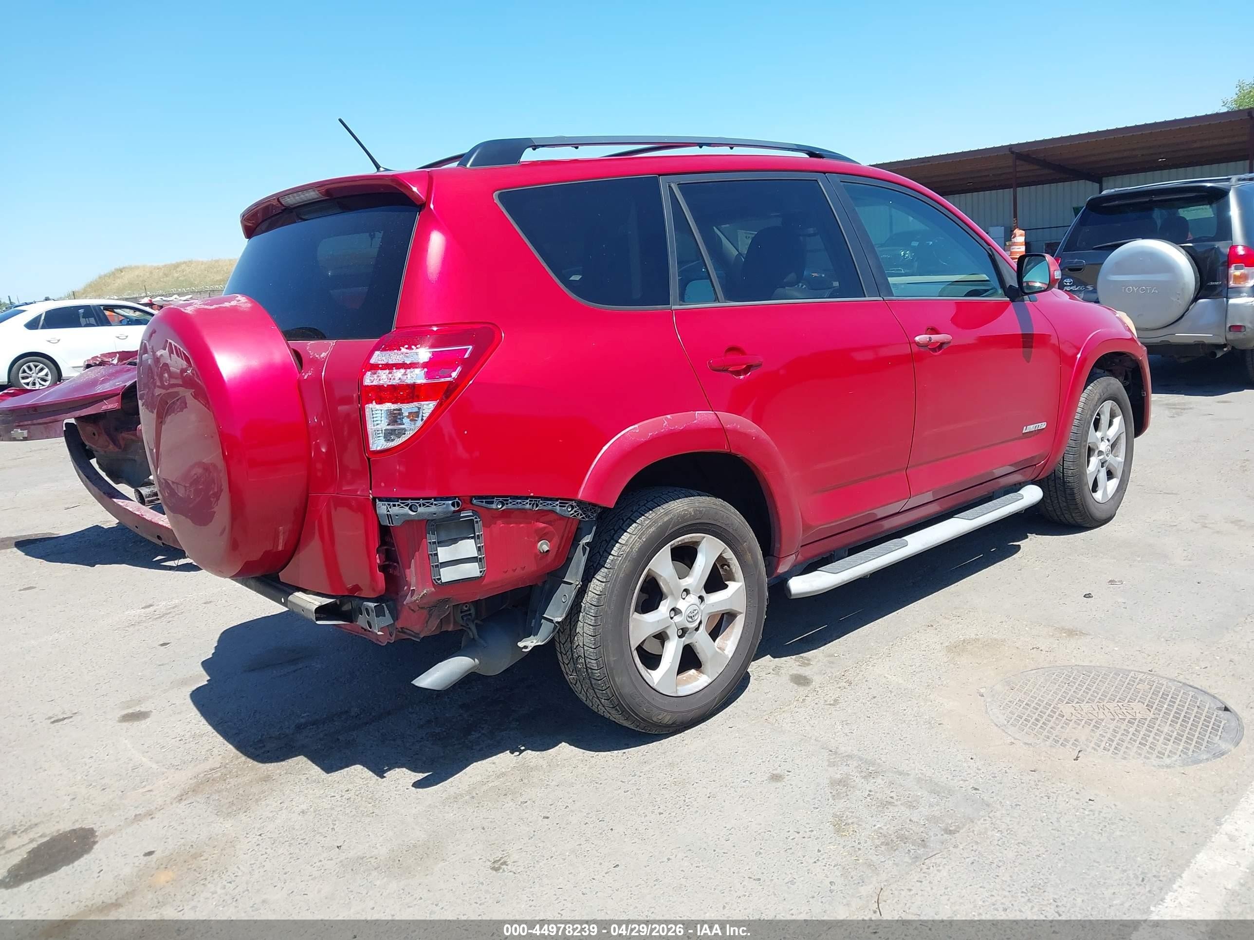 2010 Toyota Rav4 Limited V6 Red vin: 2T3YK4DV2AW008804