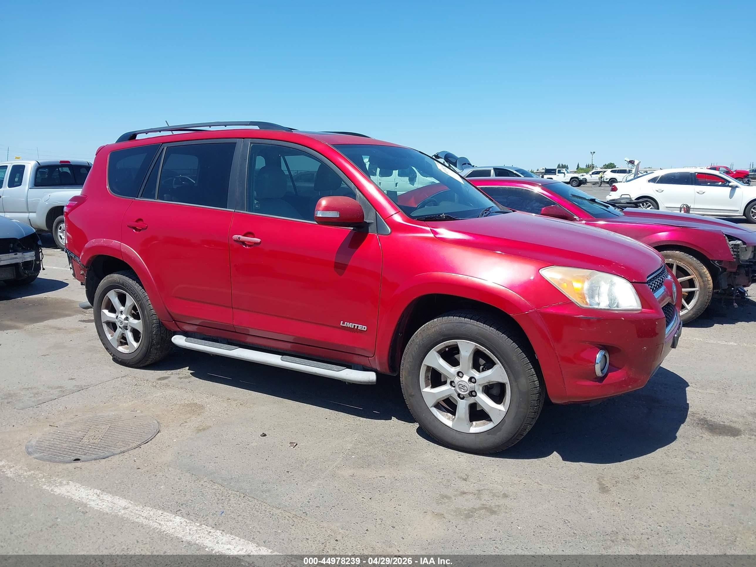 2010 Toyota Rav4 Limited V6 Red vin: 2T3YK4DV2AW008804