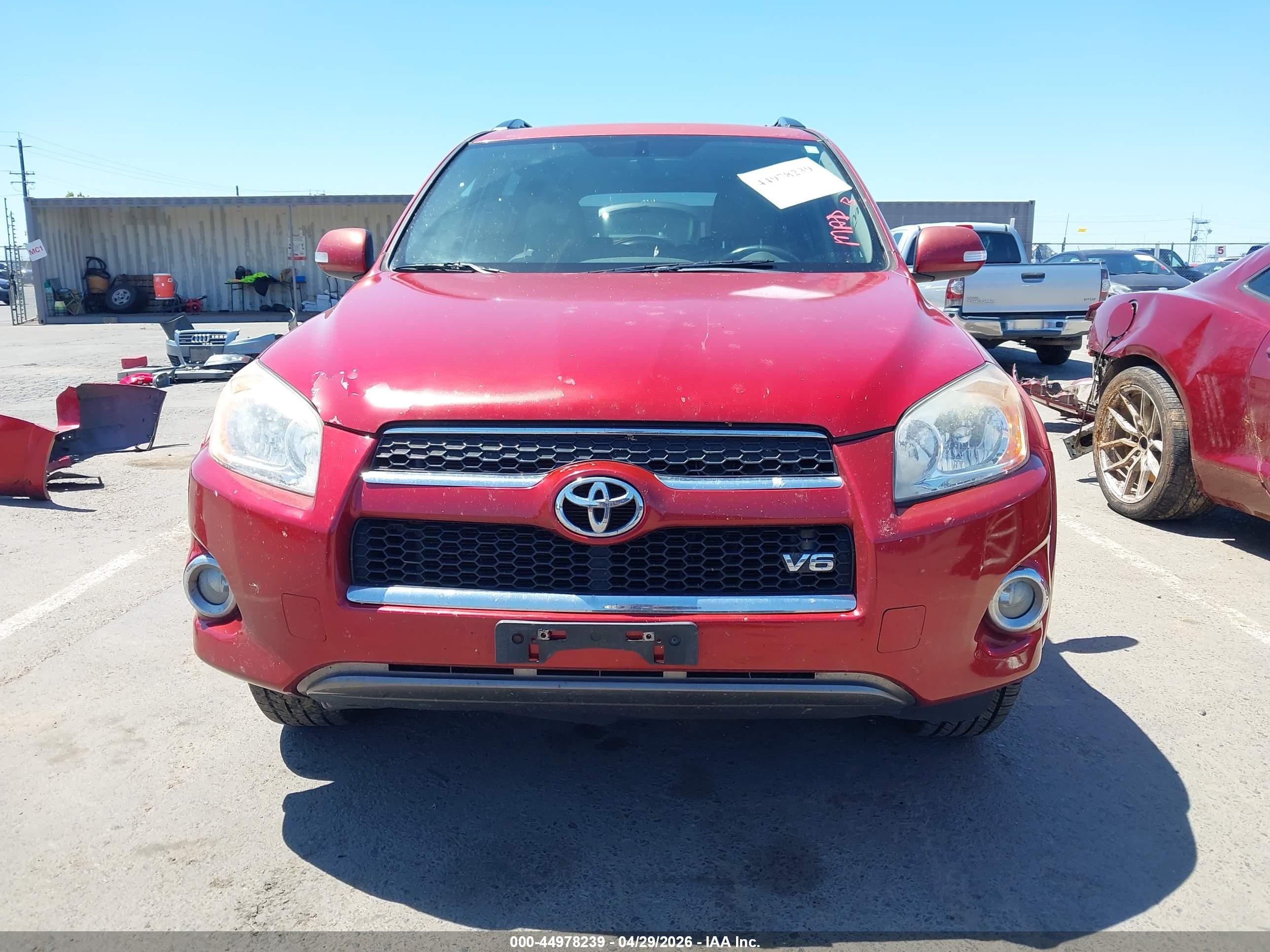 2010 Toyota Rav4 Limited V6 Red vin: 2T3YK4DV2AW008804