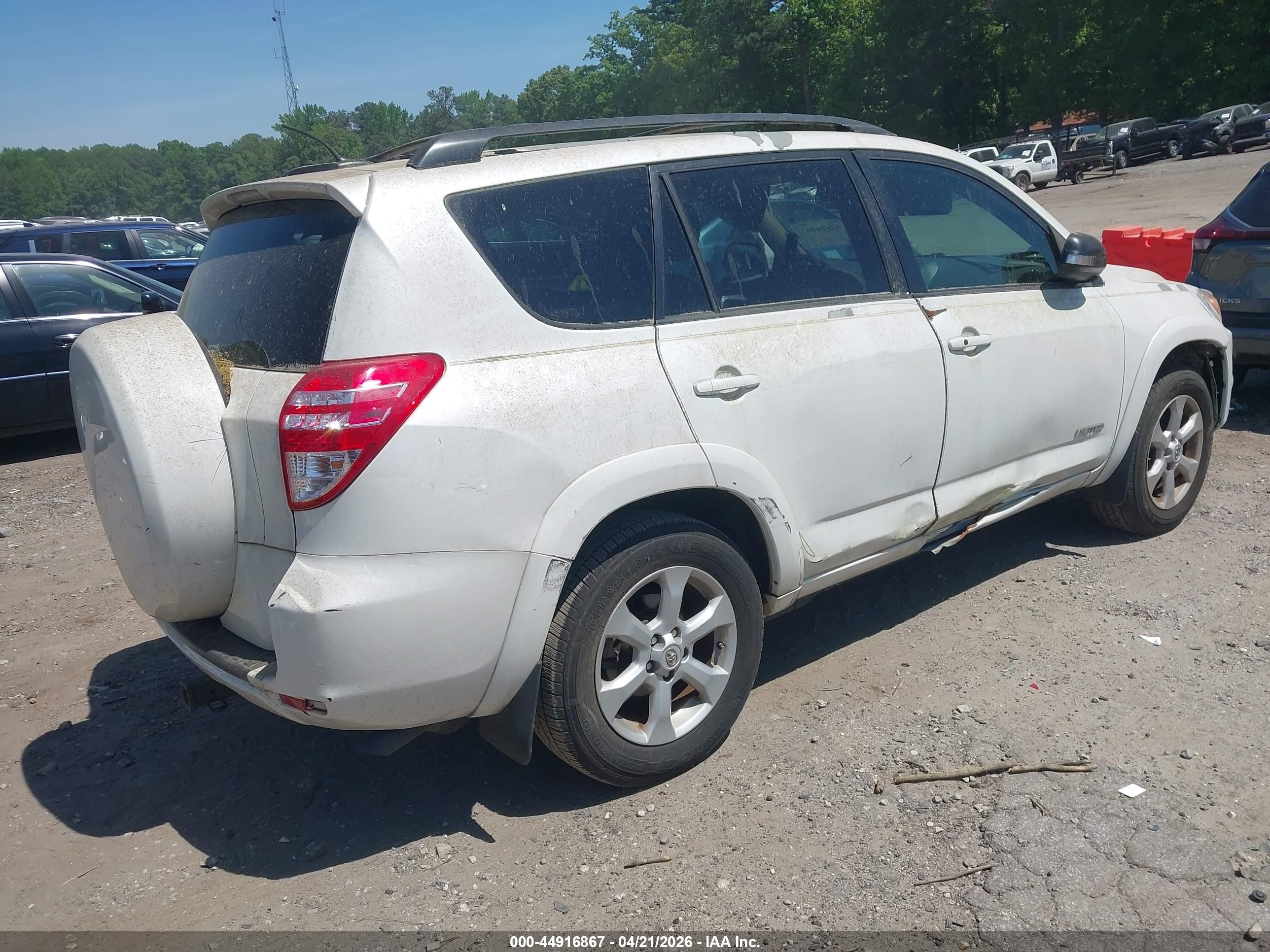 2012 Toyota Rav4 Limited V6 White vin: 2T3YK4DV2CW018090