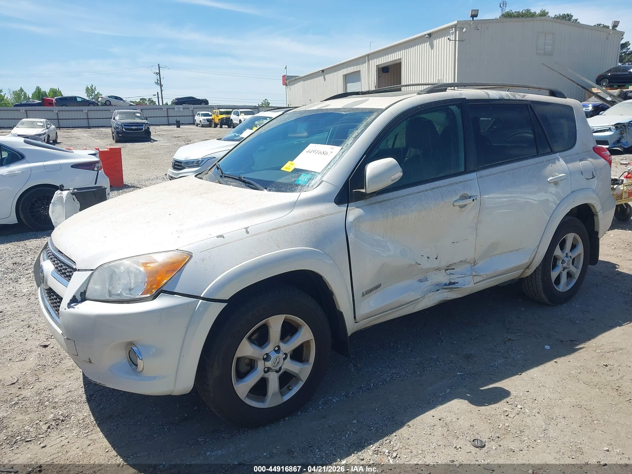 2012 Toyota Rav4 Limited V6 White vin: 2T3YK4DV2CW018090