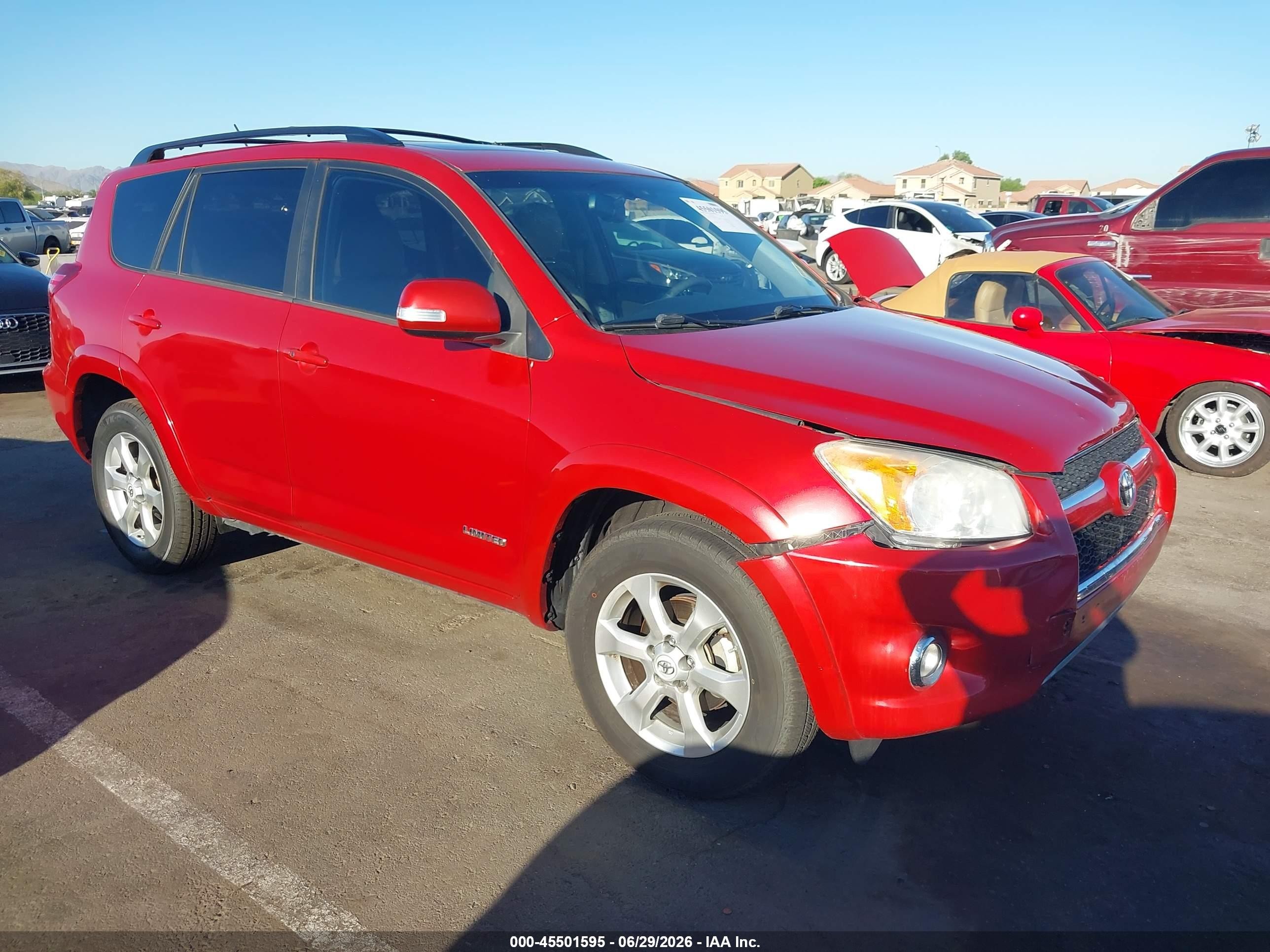 2010 Toyota Rav4 Limited V6 Red vin: 2T3YK4DV6AW006652