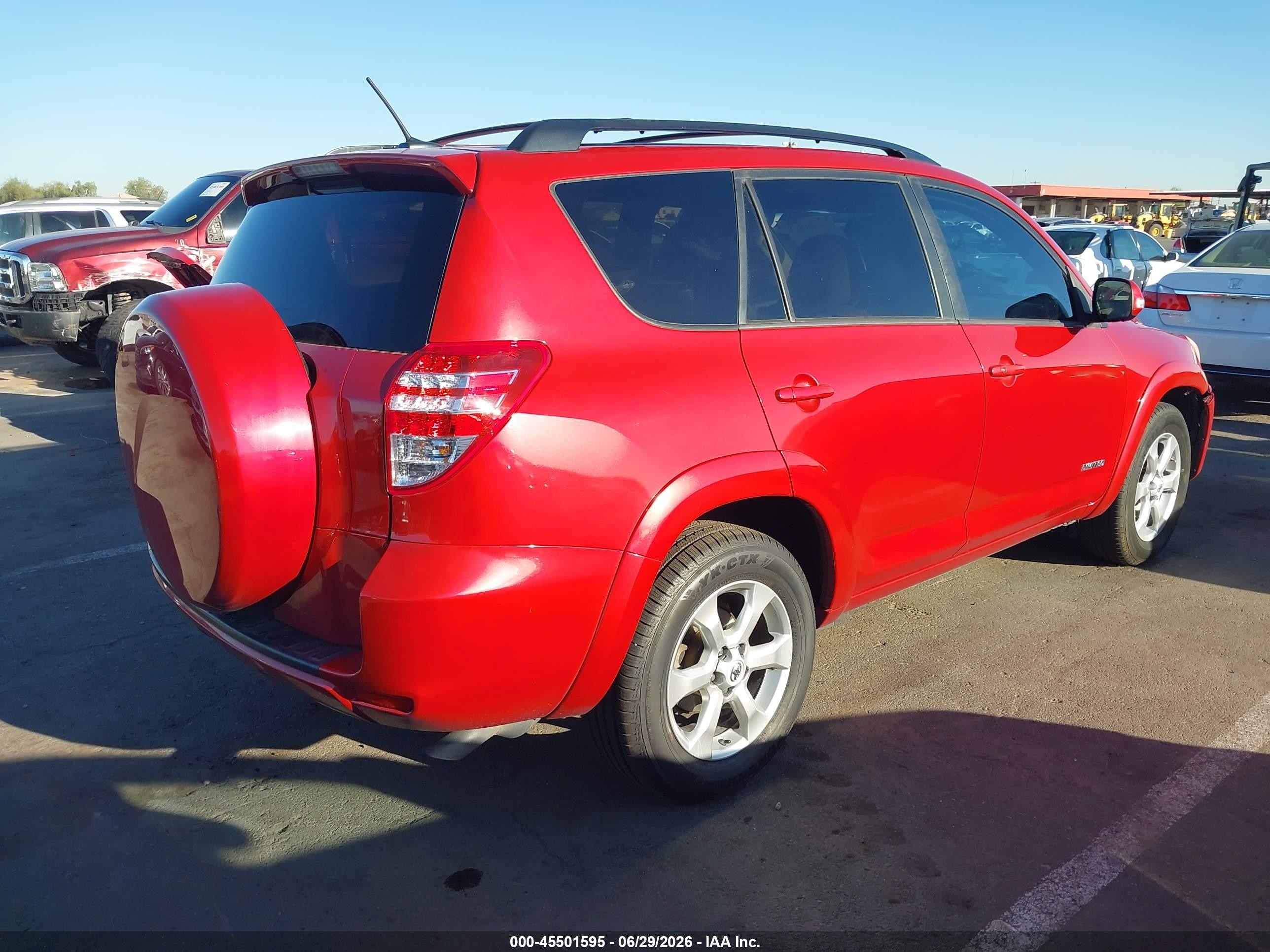 2010 Toyota Rav4 Limited V6 Red vin: 2T3YK4DV6AW006652