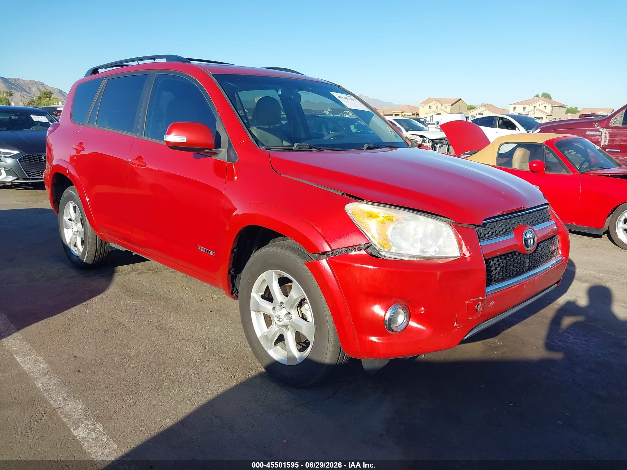 2010 Toyota Rav4 Limited V6 Red vin: 2T3YK4DV6AW006652