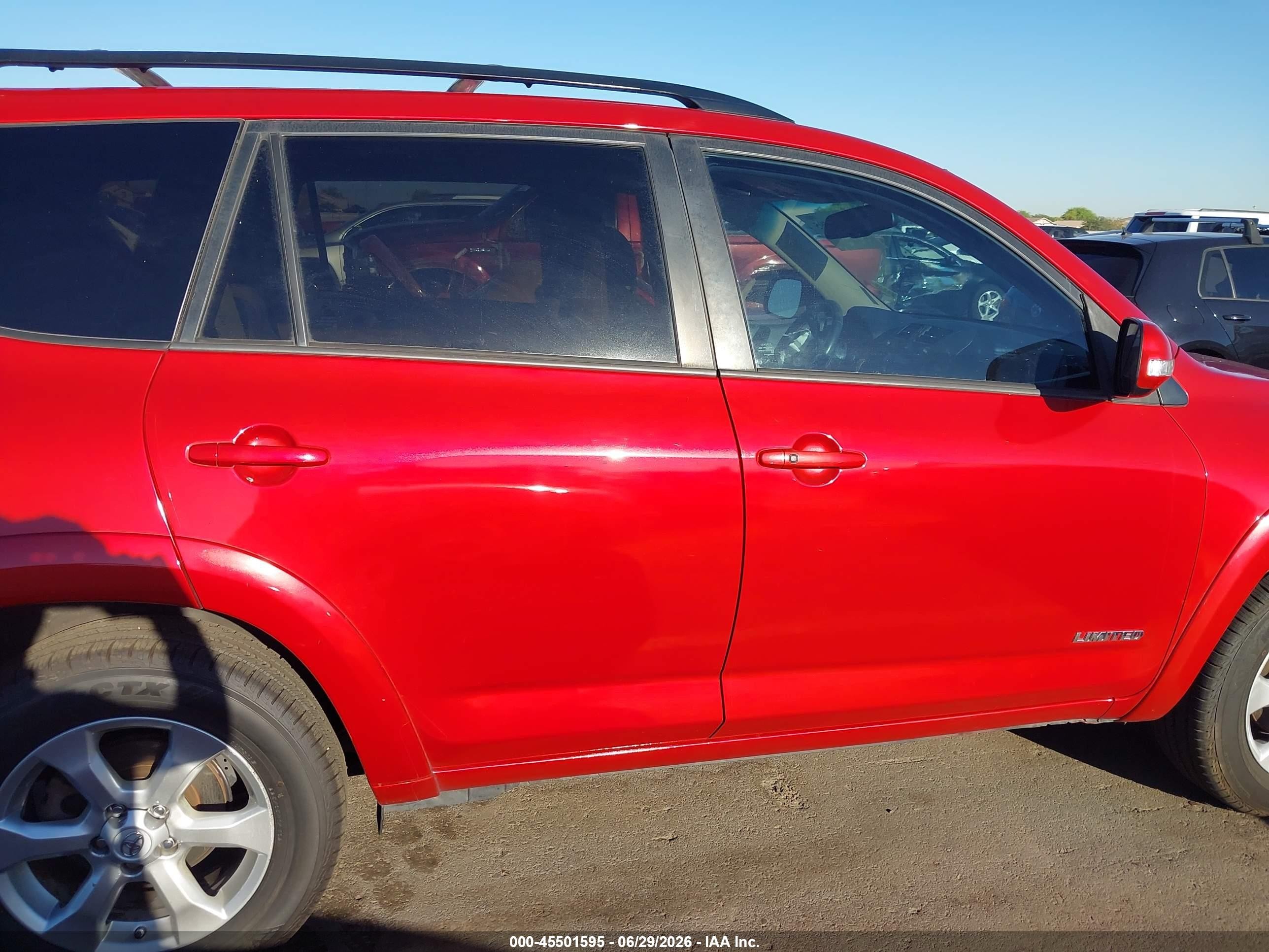 2010 Toyota Rav4 Limited V6 Red vin: 2T3YK4DV6AW006652