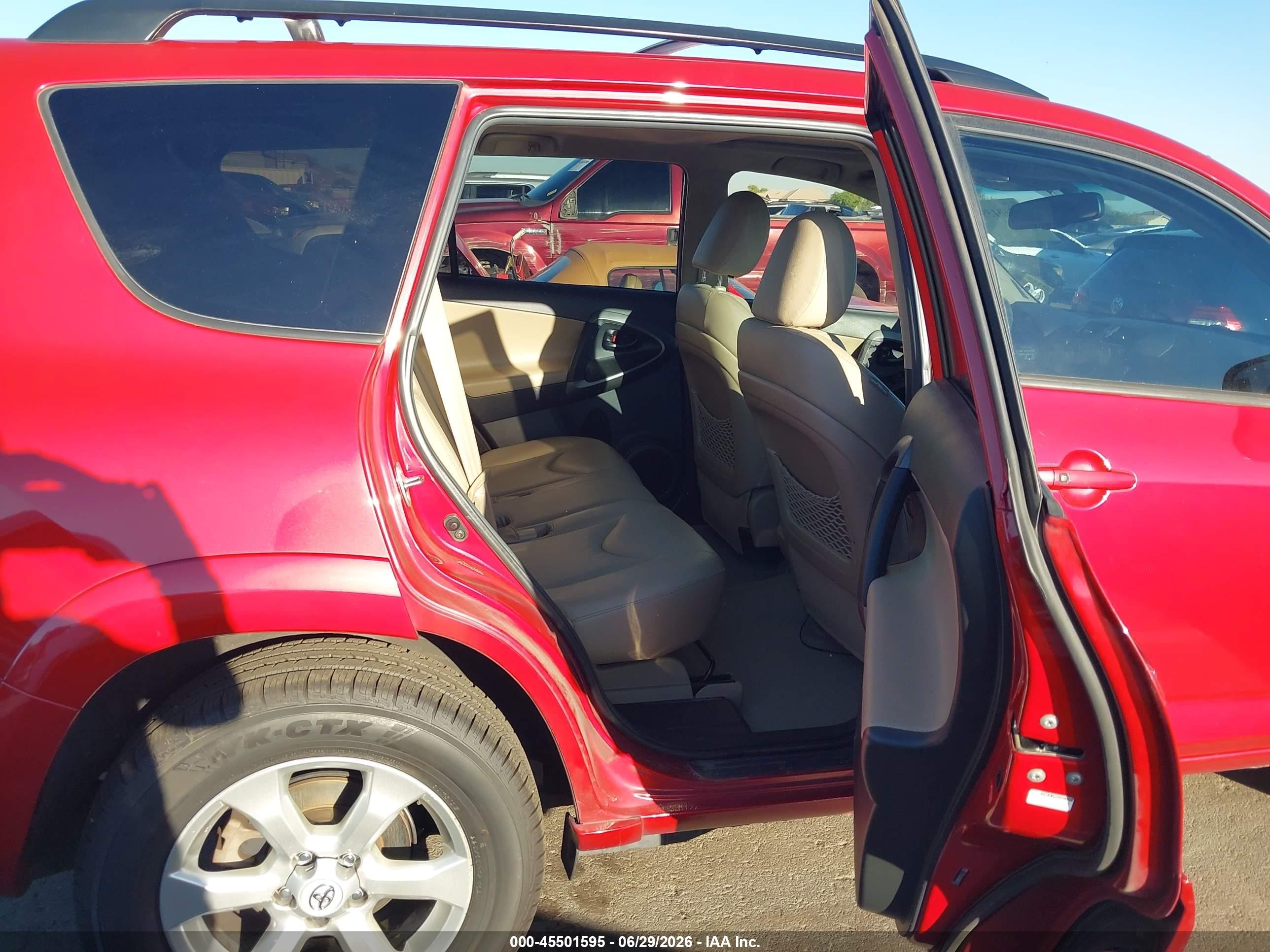 2010 Toyota Rav4 Limited V6 Red vin: 2T3YK4DV6AW006652