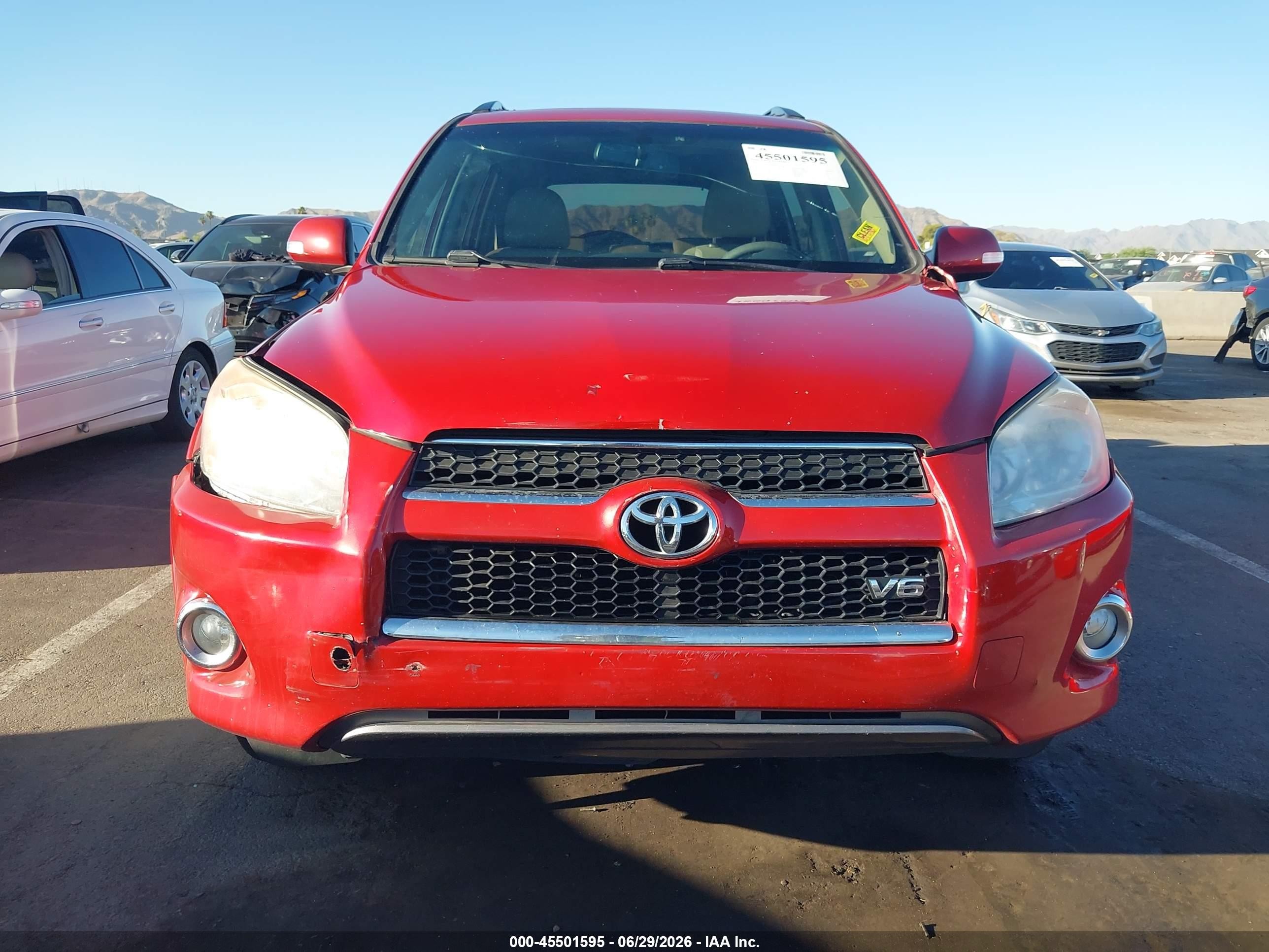 2010 Toyota Rav4 Limited V6 Red vin: 2T3YK4DV6AW006652
