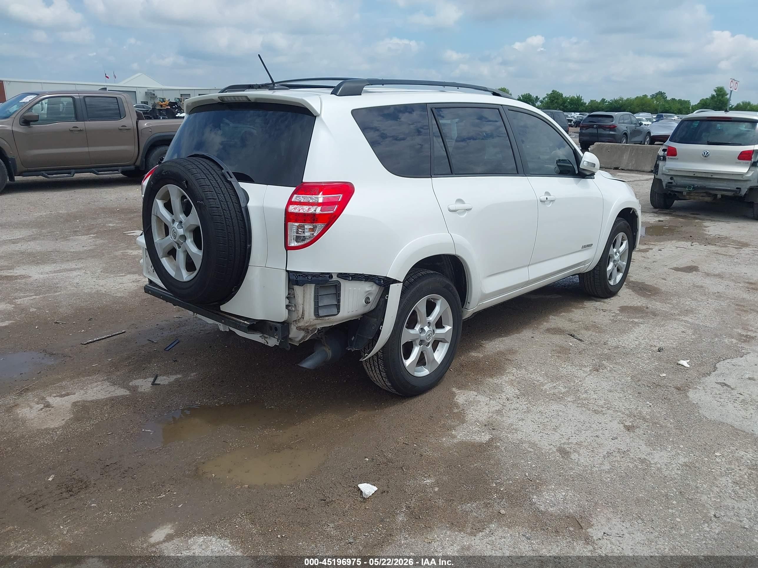2012 Toyota Rav4 Limited V6 White vin: 2T3YK4DV8CW015839