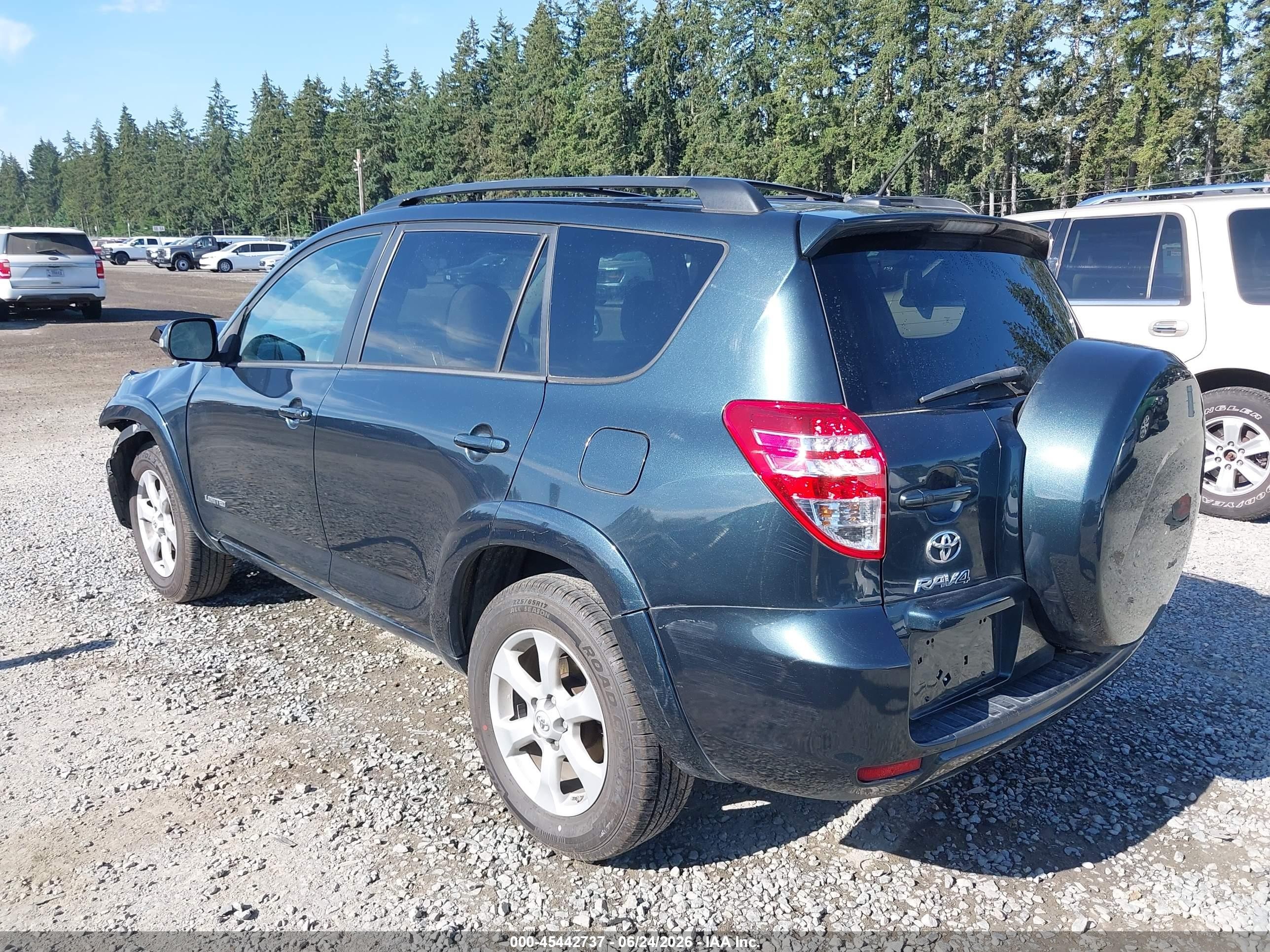 2012 Toyota Rav4 Limited V6 Green vin: 2T3YK4DV8CW018496