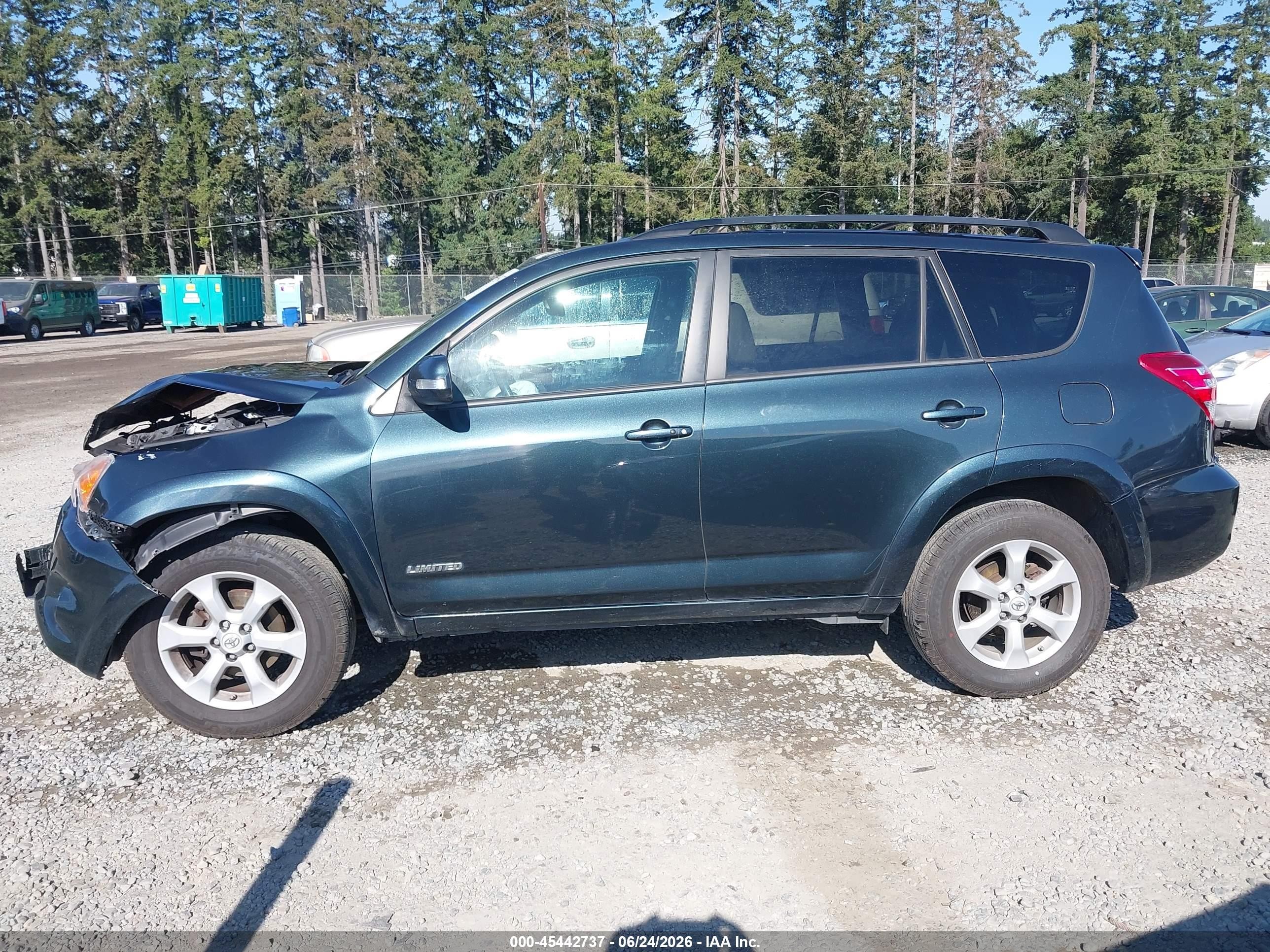 2012 Toyota Rav4 Limited V6 Green vin: 2T3YK4DV8CW018496