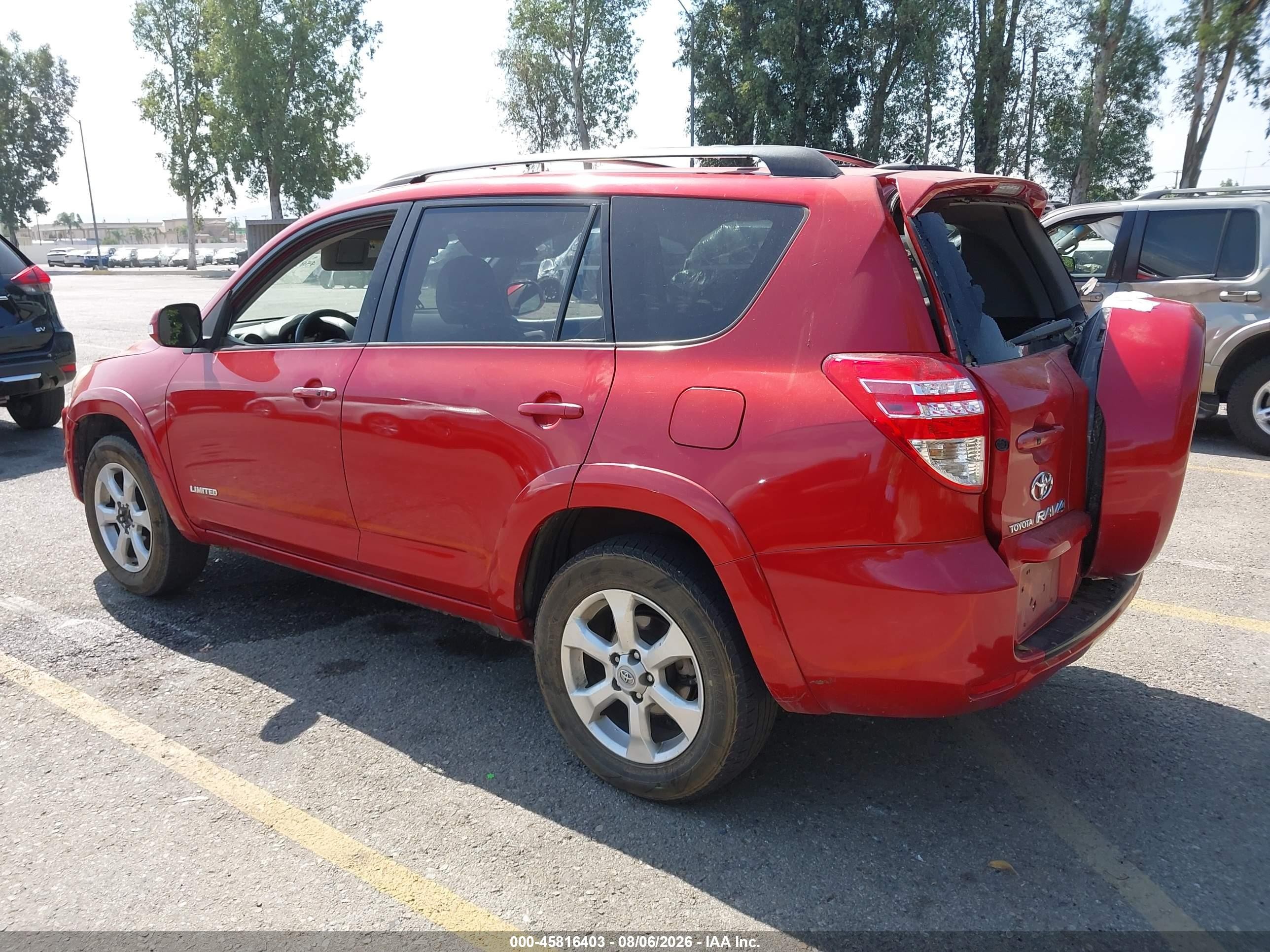 2010 Toyota Rav4 Limited V6 Красный vin: 2T3YK4DVXAW004628