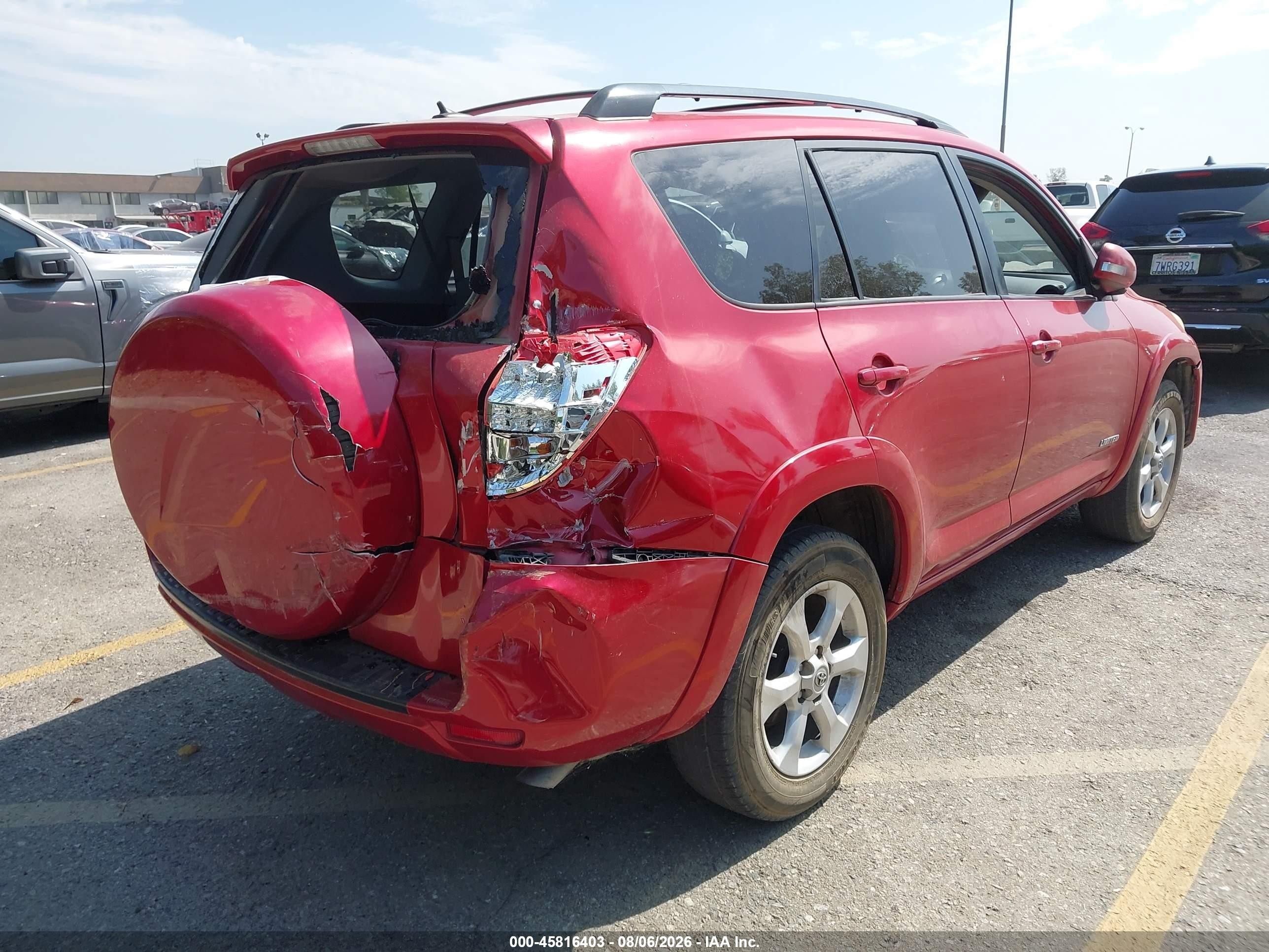 2010 Toyota Rav4 Limited V6 Красный vin: 2T3YK4DVXAW004628