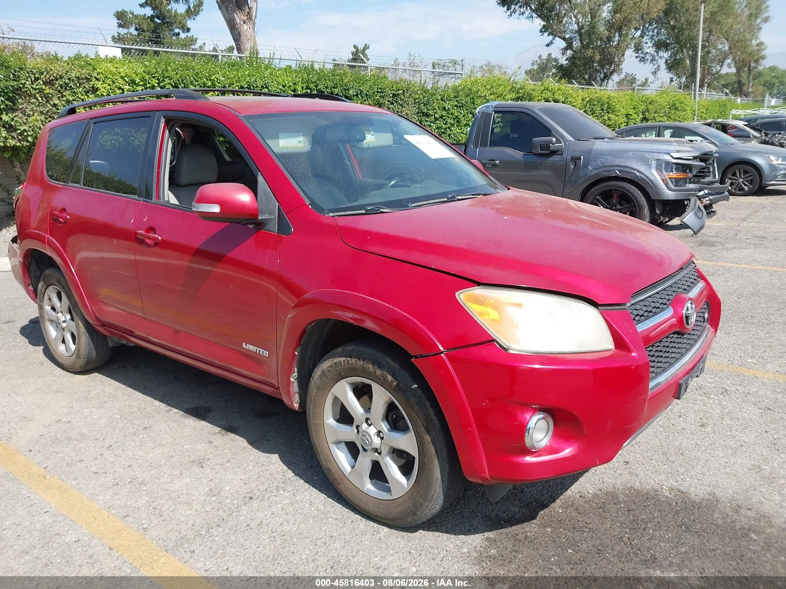 2010 Toyota Rav4 Limited V6 Red vin: 2T3YK4DVXAW004628