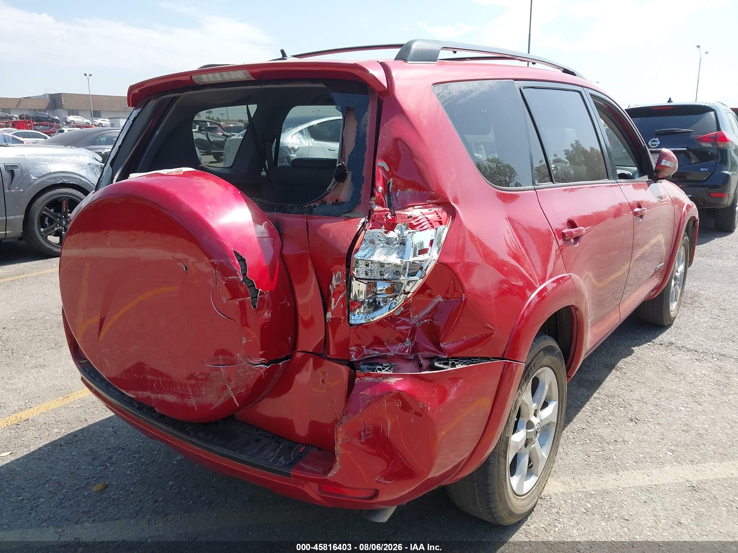 2010 Toyota Rav4 Limited V6 Красный vin: 2T3YK4DVXAW004628