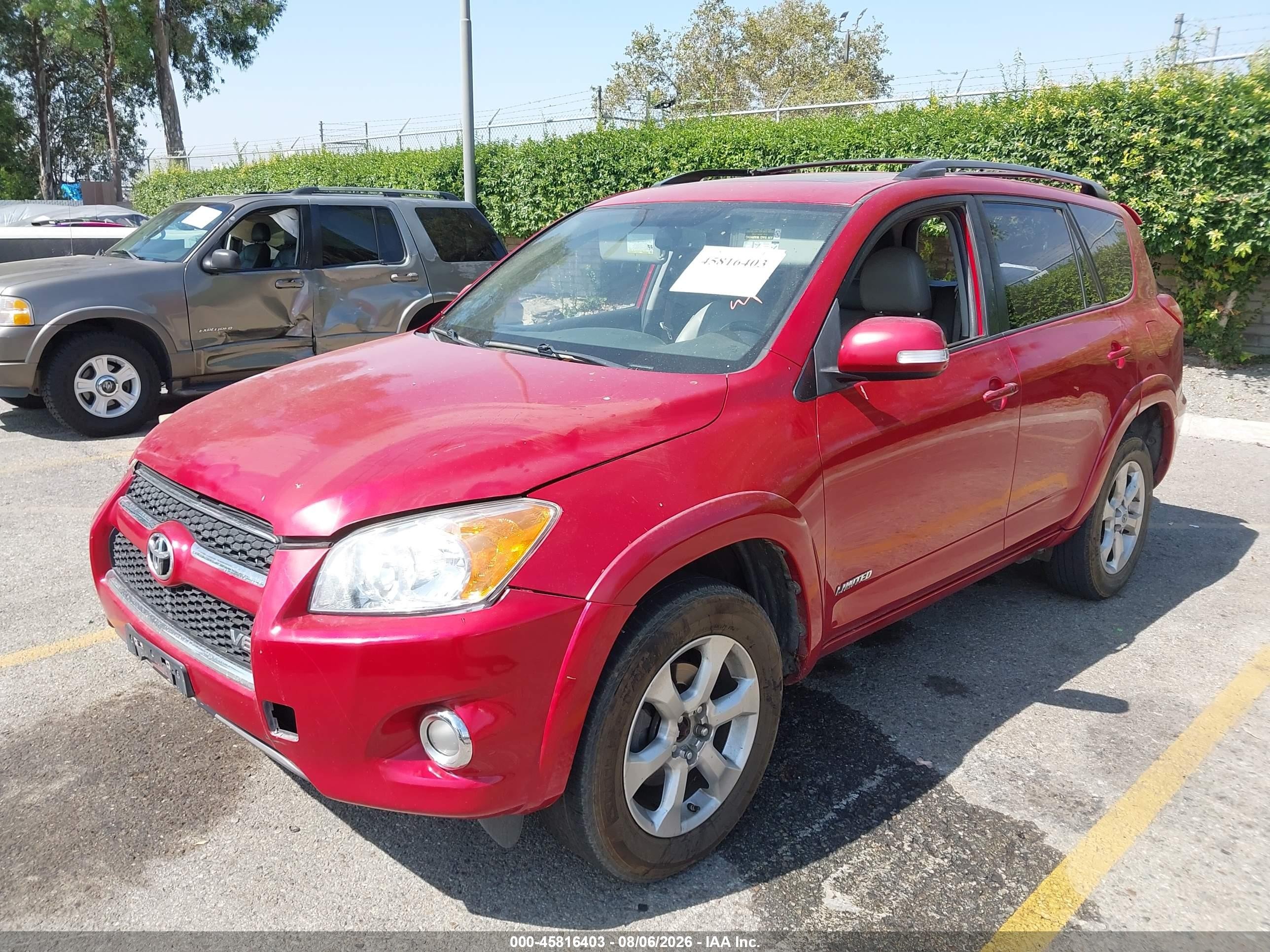 2010 Toyota Rav4 Limited V6 Красный vin: 2T3YK4DVXAW004628